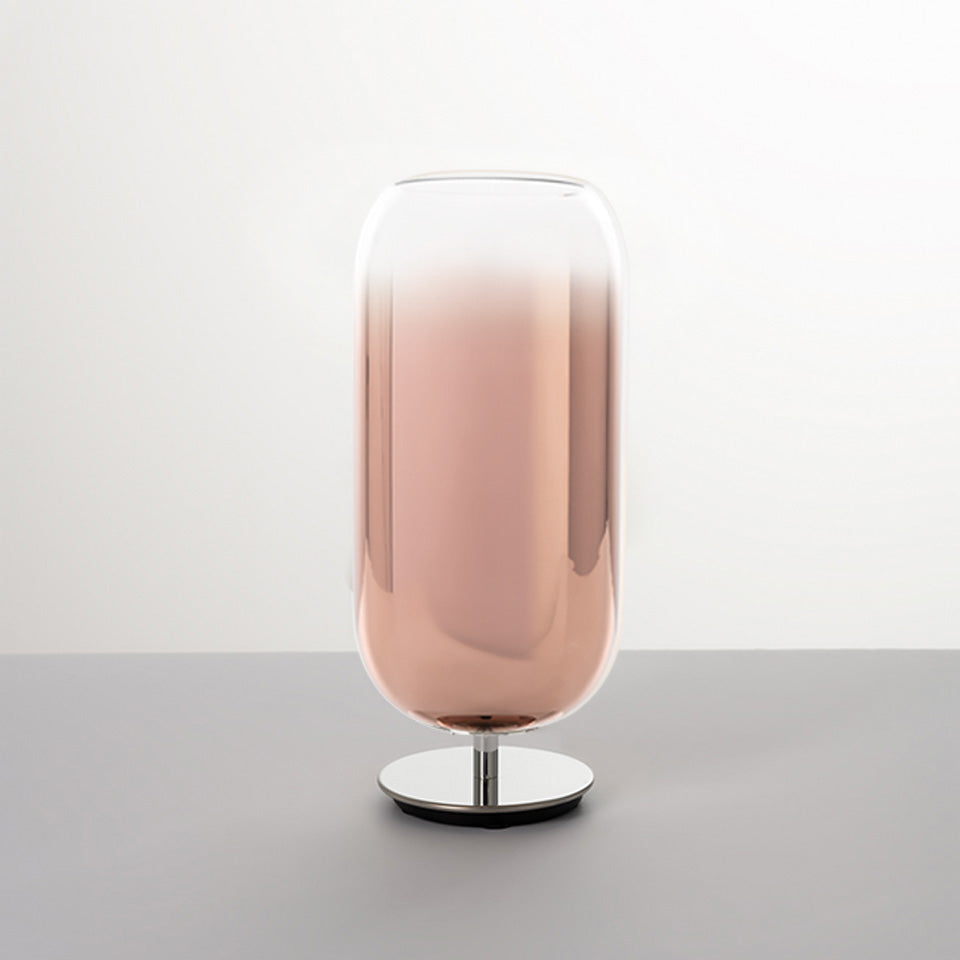 Tafellamp GOPLE koper met zilveren voet