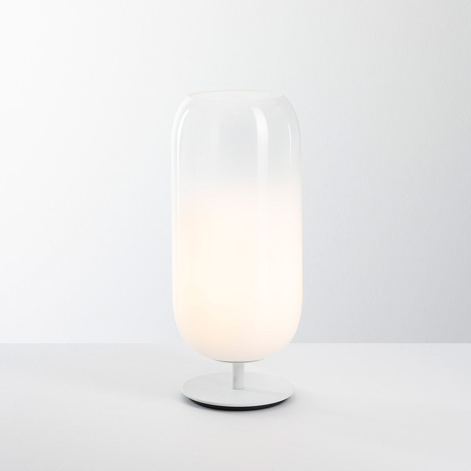 Tischlampe GOPLE weiß mit weißem Sockel