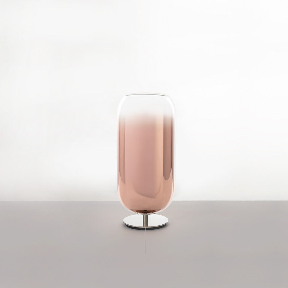 Tafellamp GOPLE koper met zilveren voet