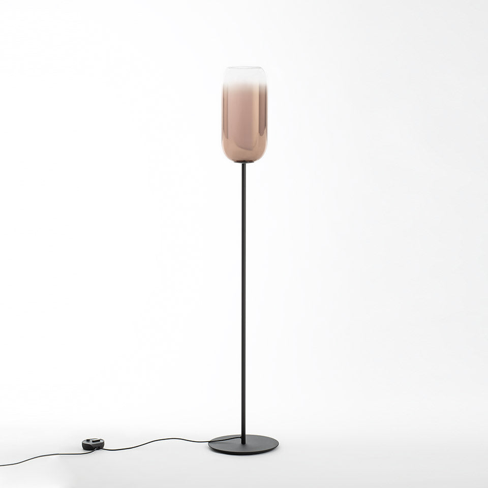 GOPLE Floor Lamp in Copper with Black Base