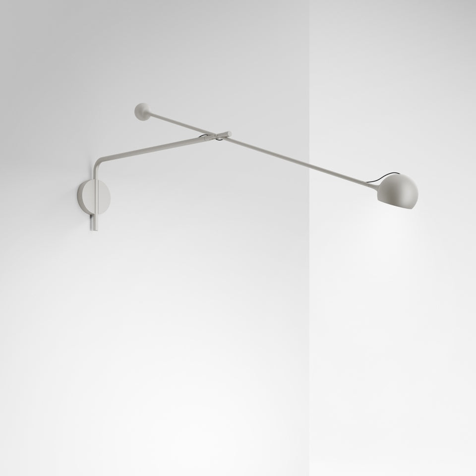 Wall lamp with adjustable arm IXA L light gray
