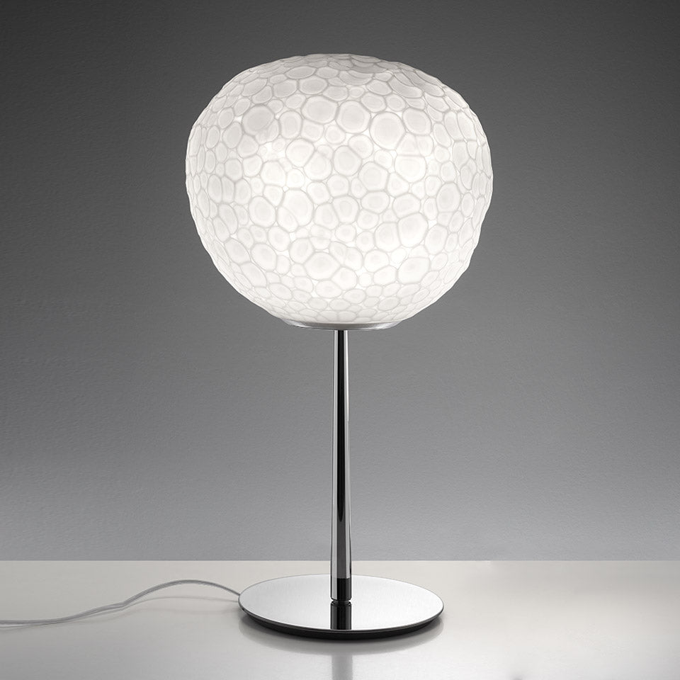 Meteorite Stem Table Lamp White