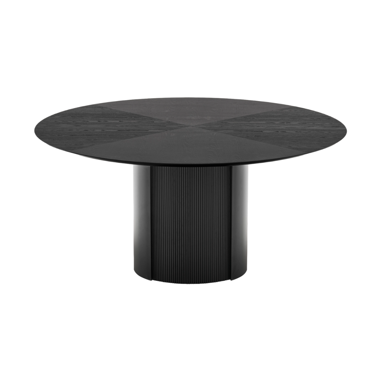 Ronde tafel YOROI zwart houten blad met zwarte basis
