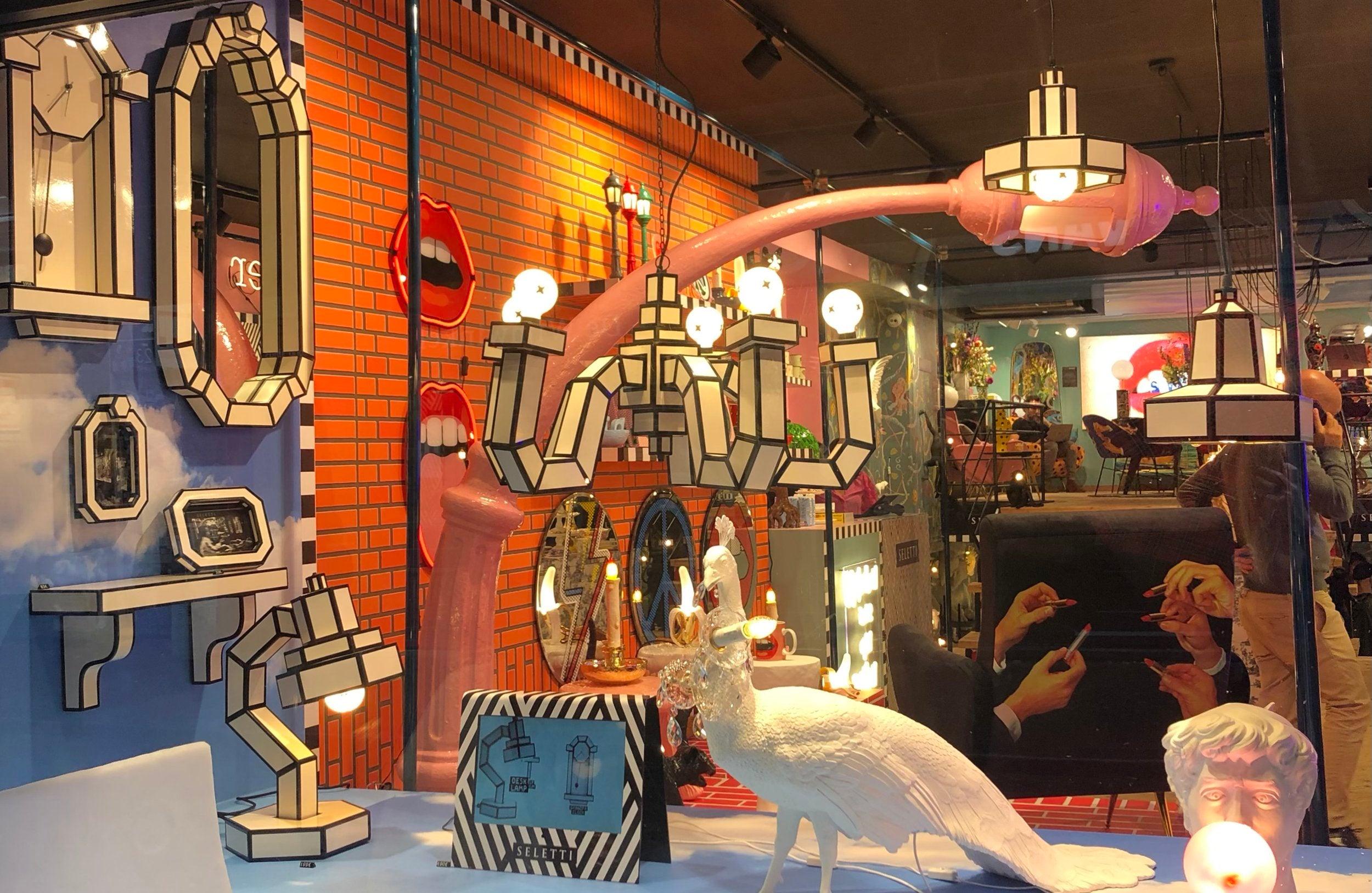 Zegar ścienny CUT 'N PASTE biały z czarną obramówką Seletti Eye on Design