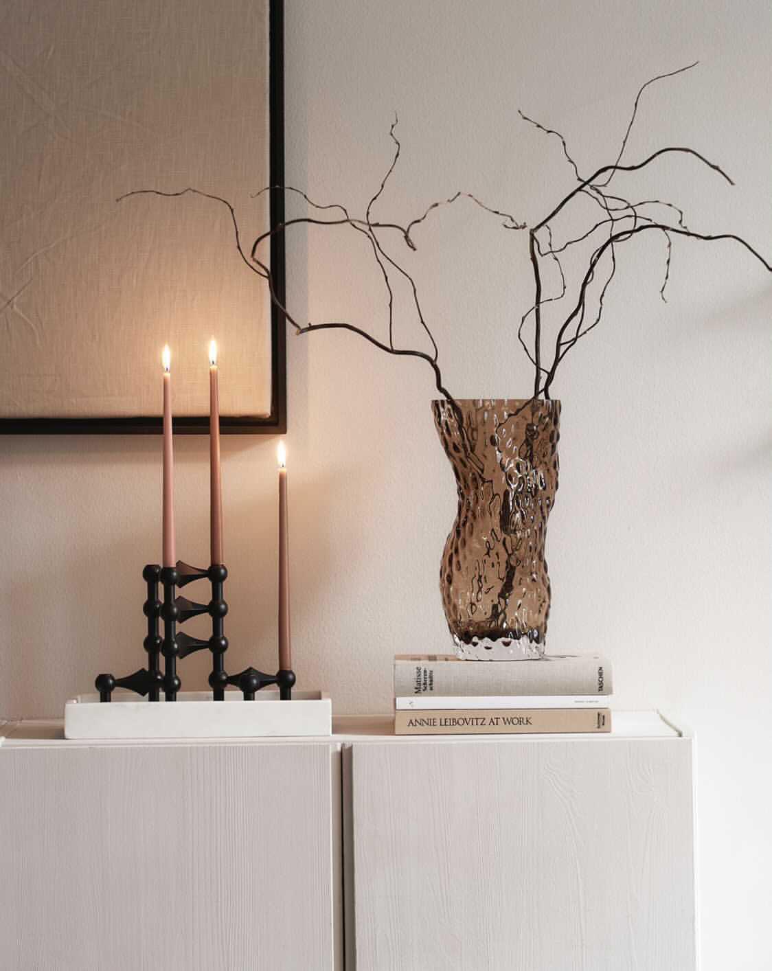 Zestaw 6 świeczek STOFF NAGEL brudny róż Stoff Nagel Eye on Design