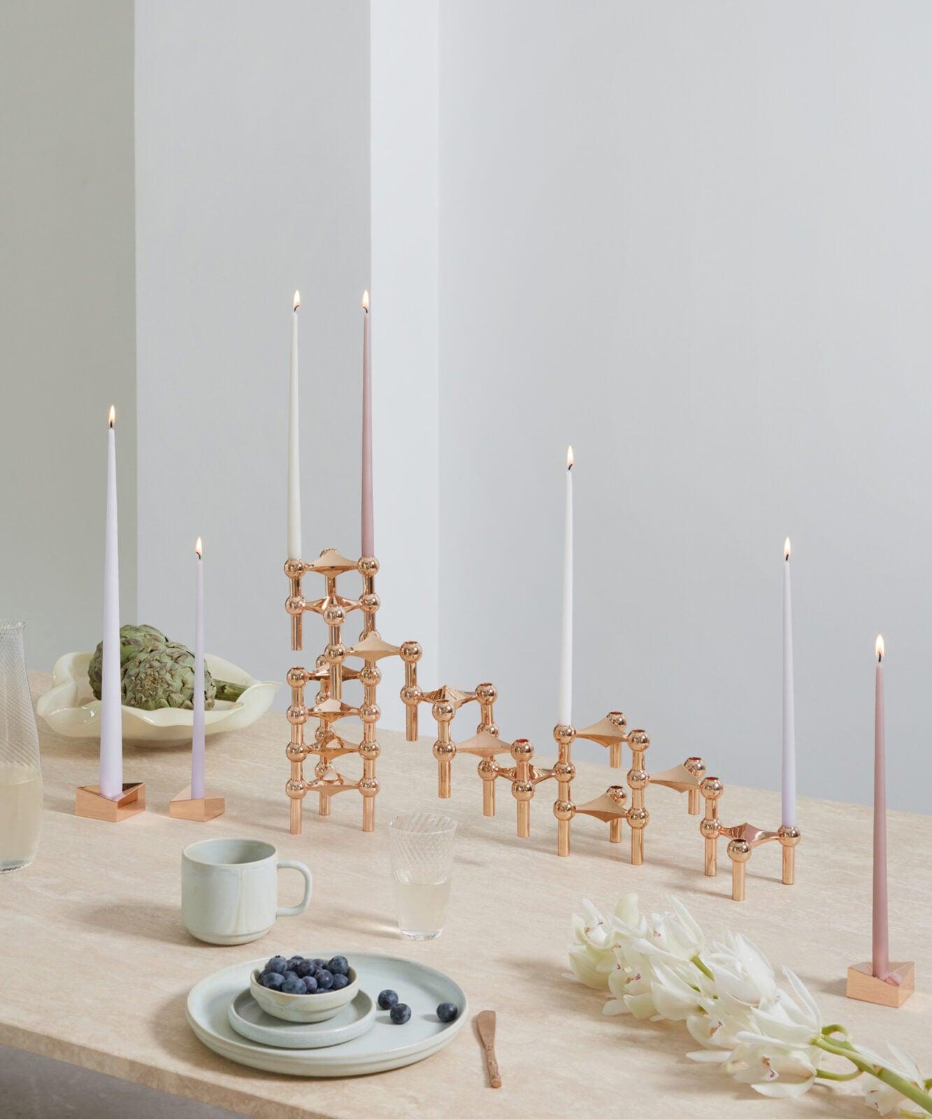 Zestaw 6 świeczek STOFF NAGEL jasnofioletowy Stoff Nagel Eye on Design