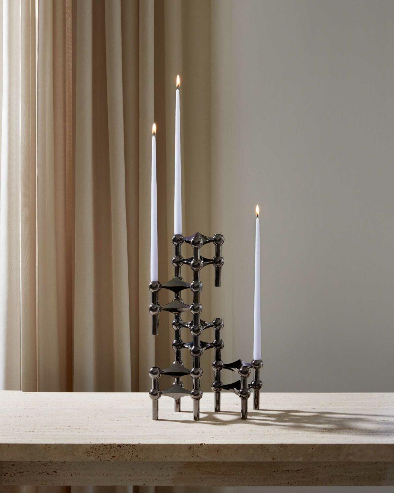 Zestaw 6 świeczek STOFF NAGEL jasnofioletowy Stoff Nagel Eye on Design