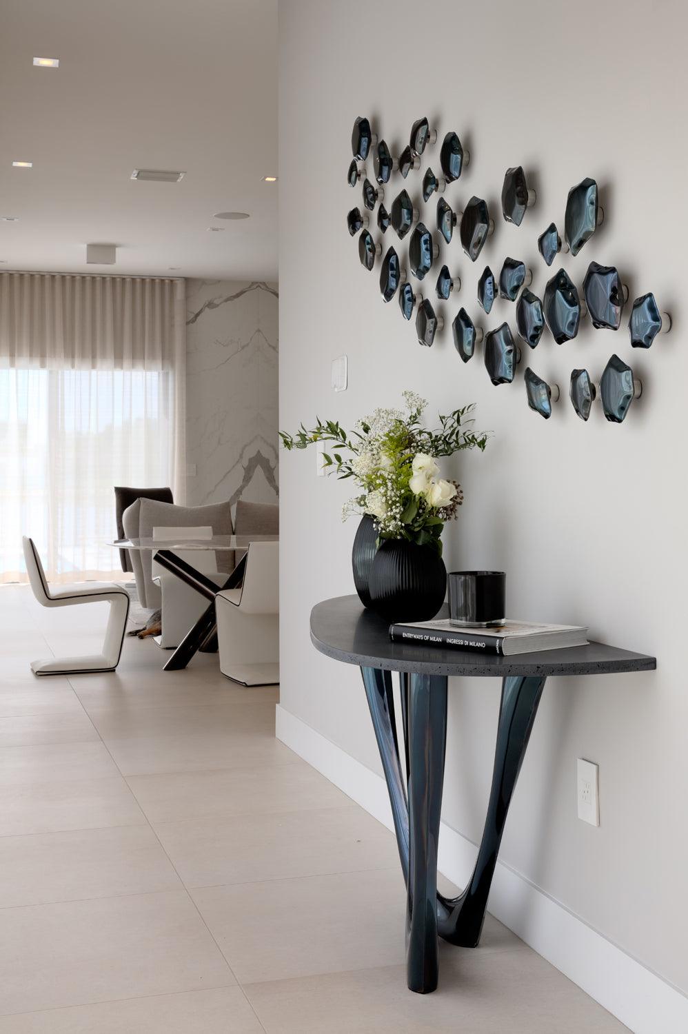 Zestaw dekoracyjnych wieszaków KAMYKI heat kosmiczny błękit Zieta Studio Eye on Design