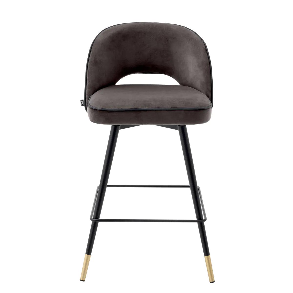 Zestaw hokerów aksamitnych CLIFF czarny Eichholtz Eye on Design