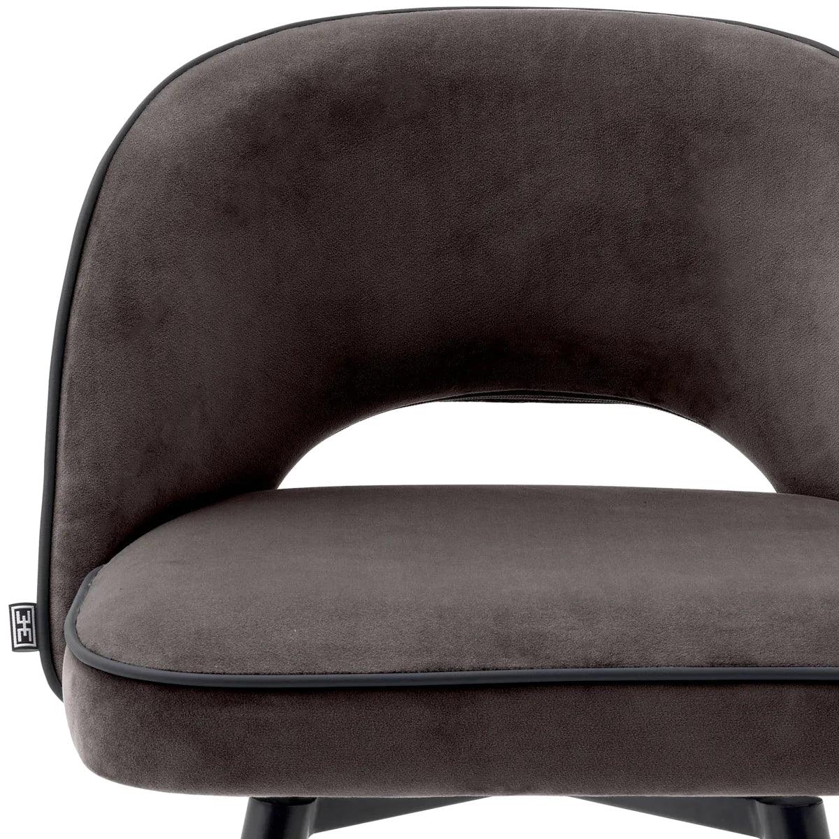 Zestaw hokerów aksamitnych CLIFF czarny Eichholtz Eye on Design