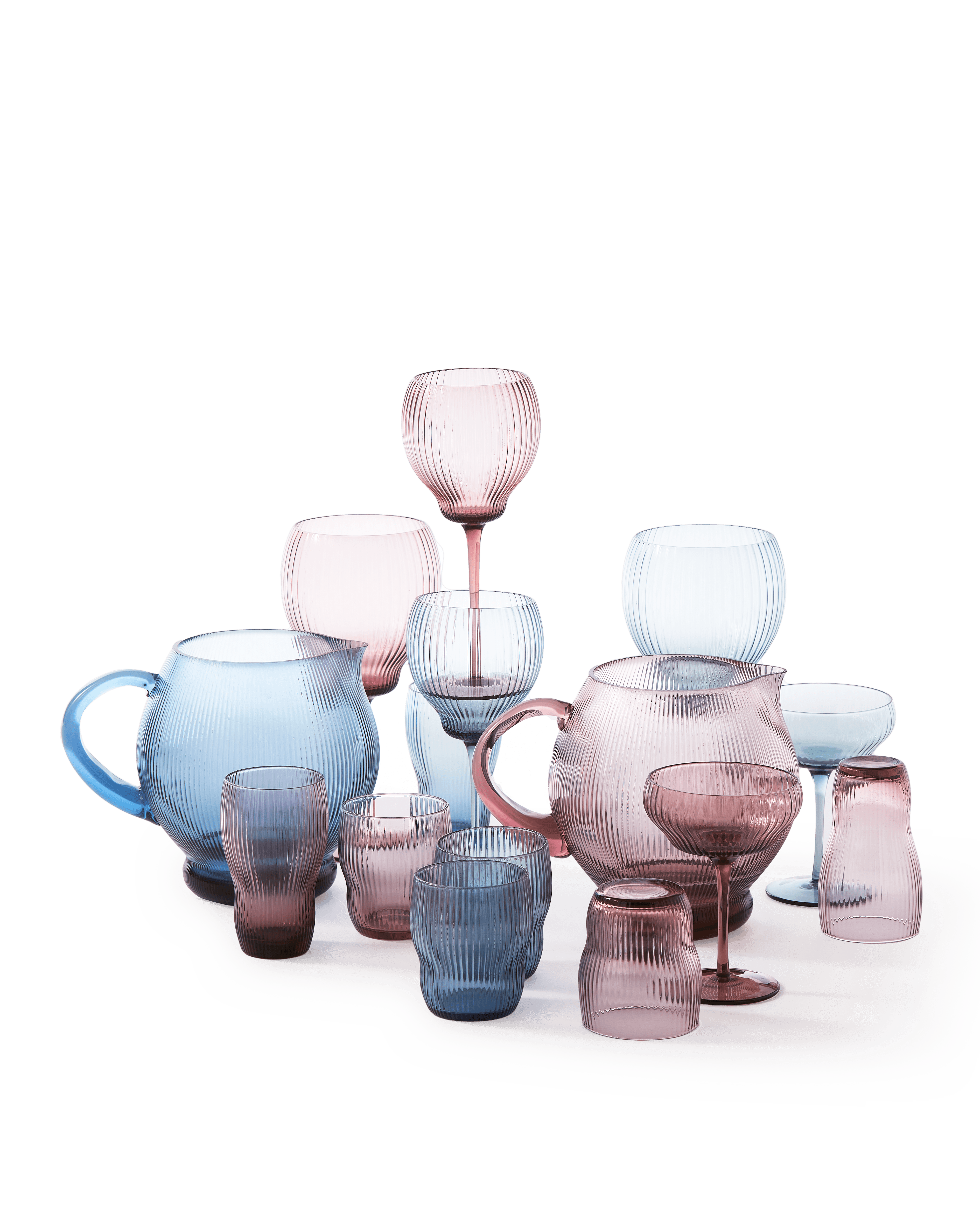 Zestaw kieliszków PUM błękitny Pols Potten Eye on Design