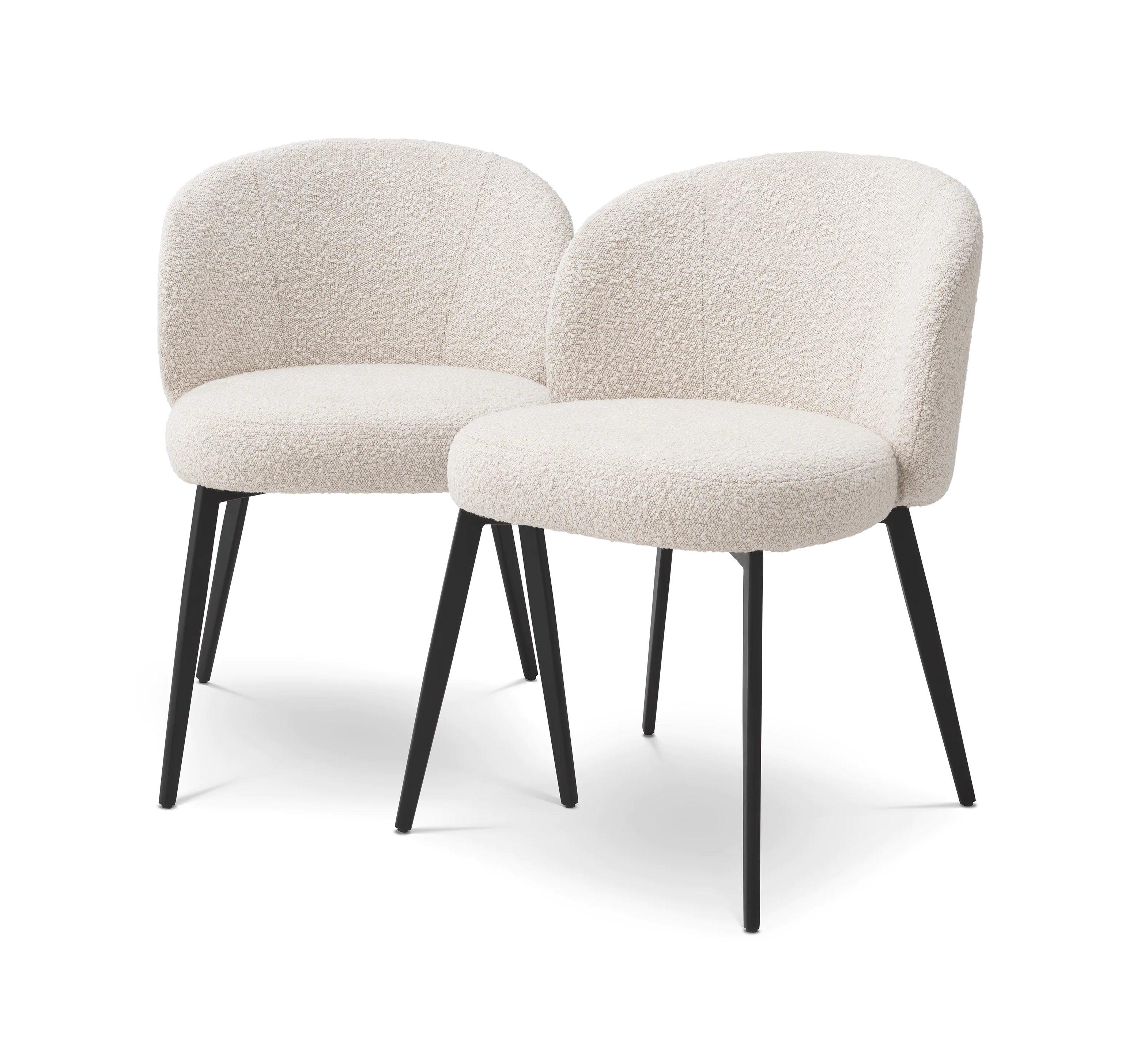 Zestaw krzeseł w tkaninie boucle LLOYD kremowy Eichholtz Eye on Design