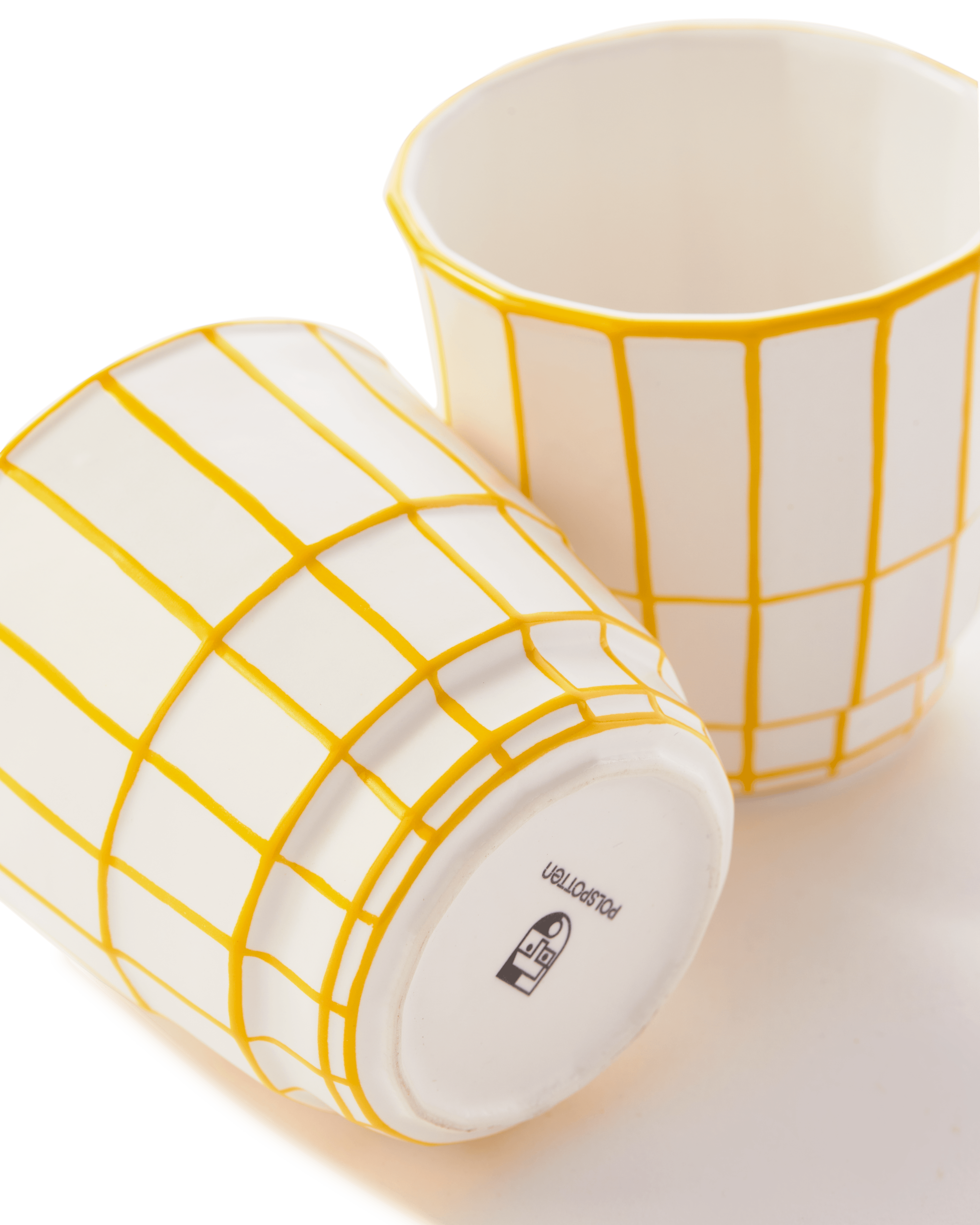 Zestaw kubków DIGI żółty Pols Potten Eye on Design