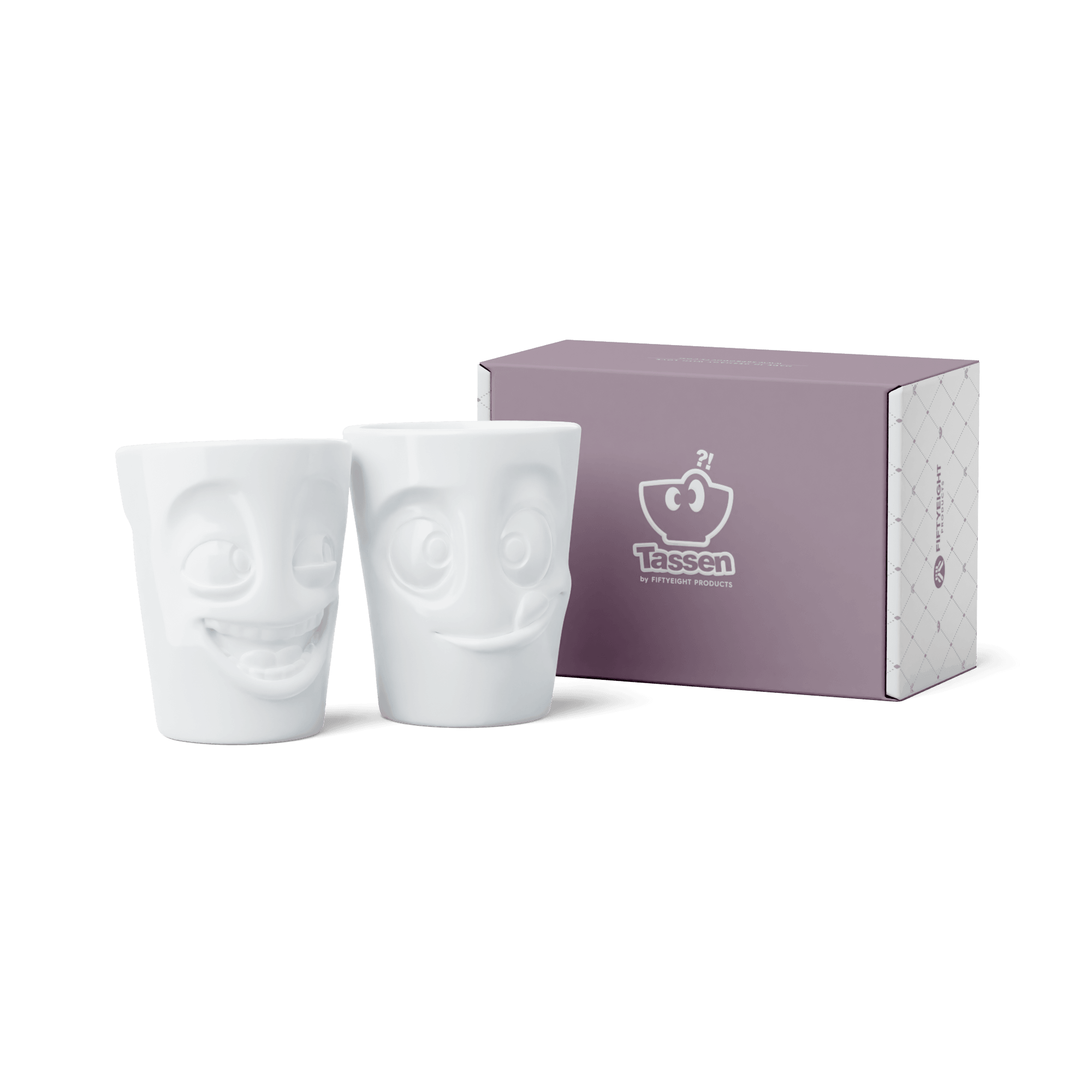 Zestaw kubków JOKING & TASTY biały – 58products
