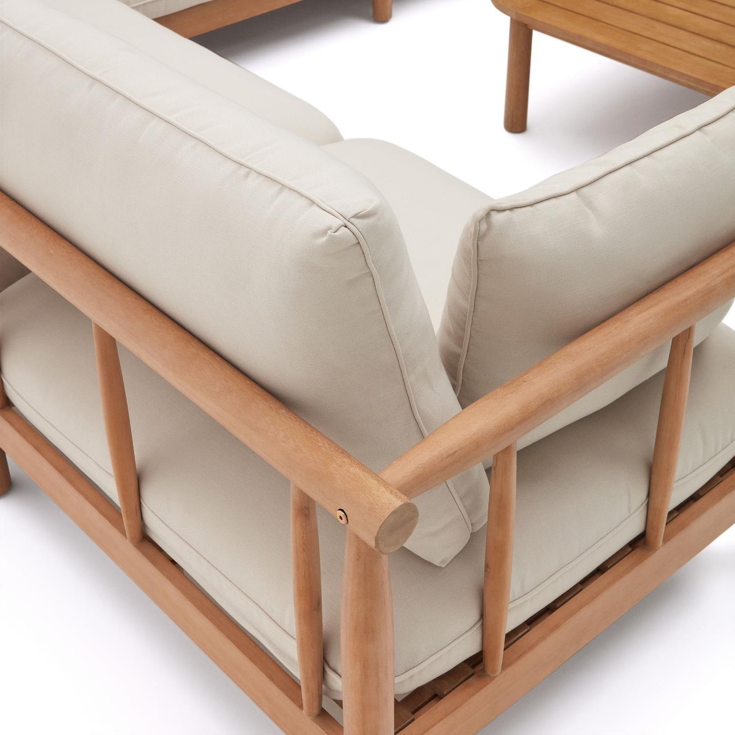 Zestaw ogrodowy z narożnikiem SACOVA lite drewno eukaliptusowe La Forma Eye on Design