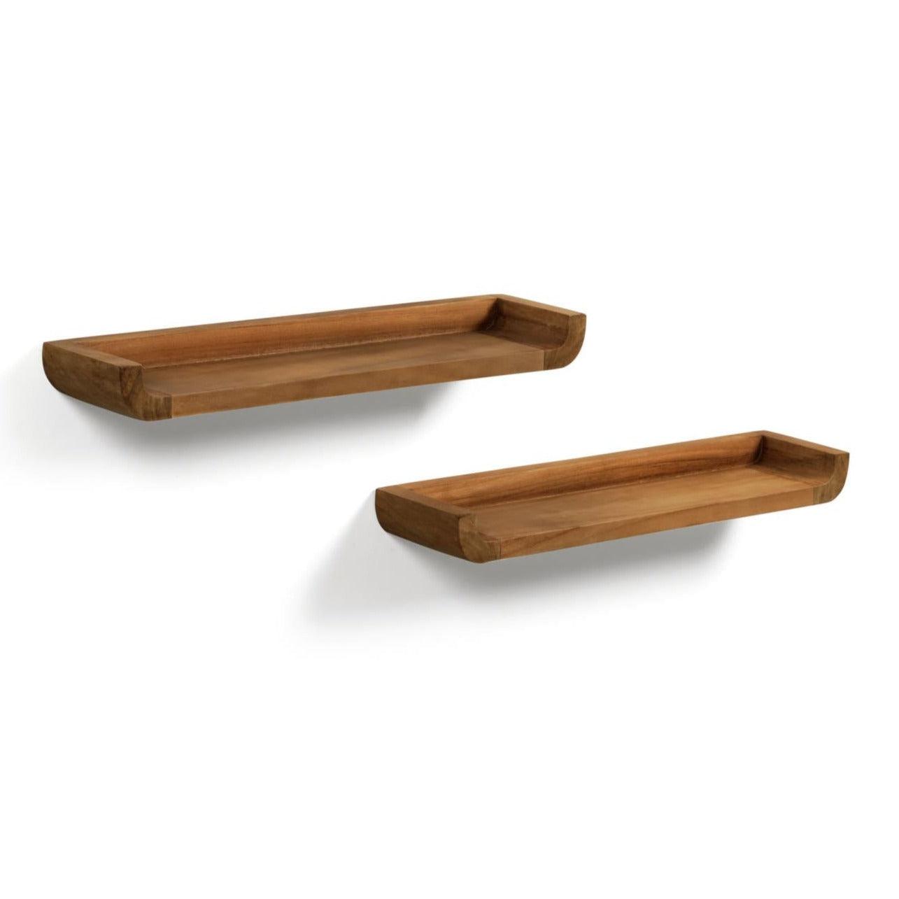 Zestaw półek SHAMEL drewno tekowe z orzechowym wykończeniem La Forma Eye on Design