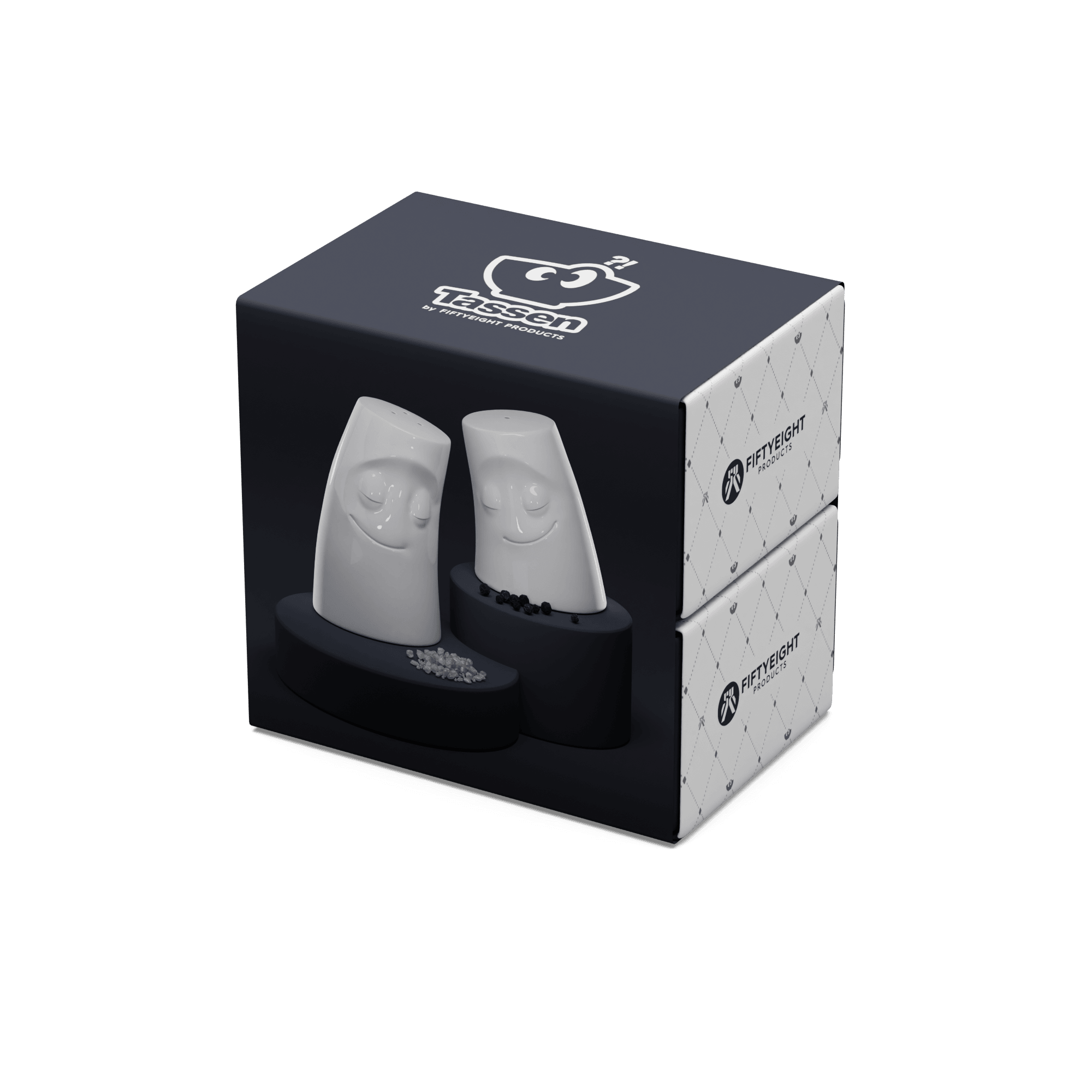 Zestaw solniczka i pieprzniczka CUDDLY & COZY biały 58products Eye on Design