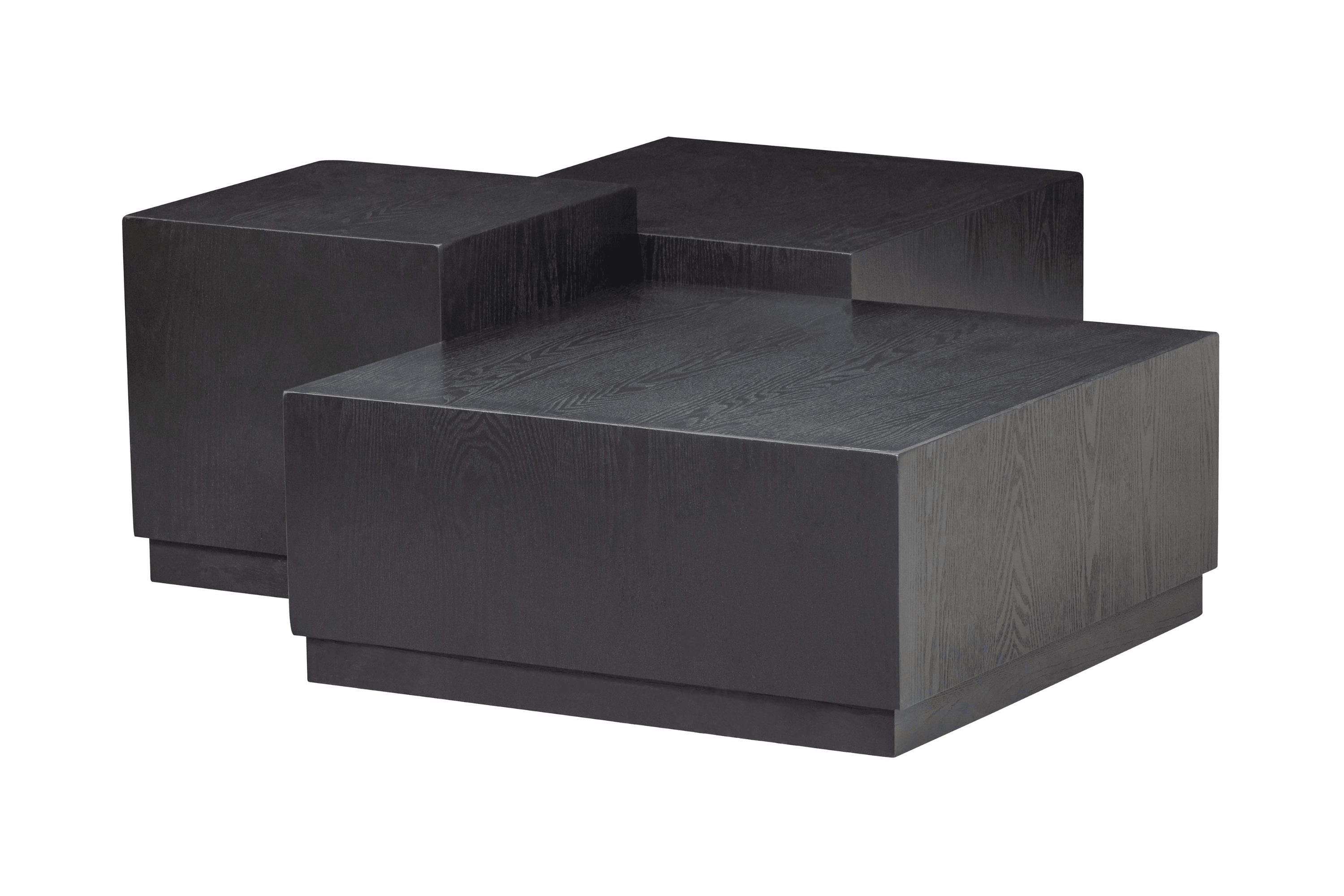 Zestaw stolików kawowych PIM czarne drewno Woood Exclusive Eye on Design