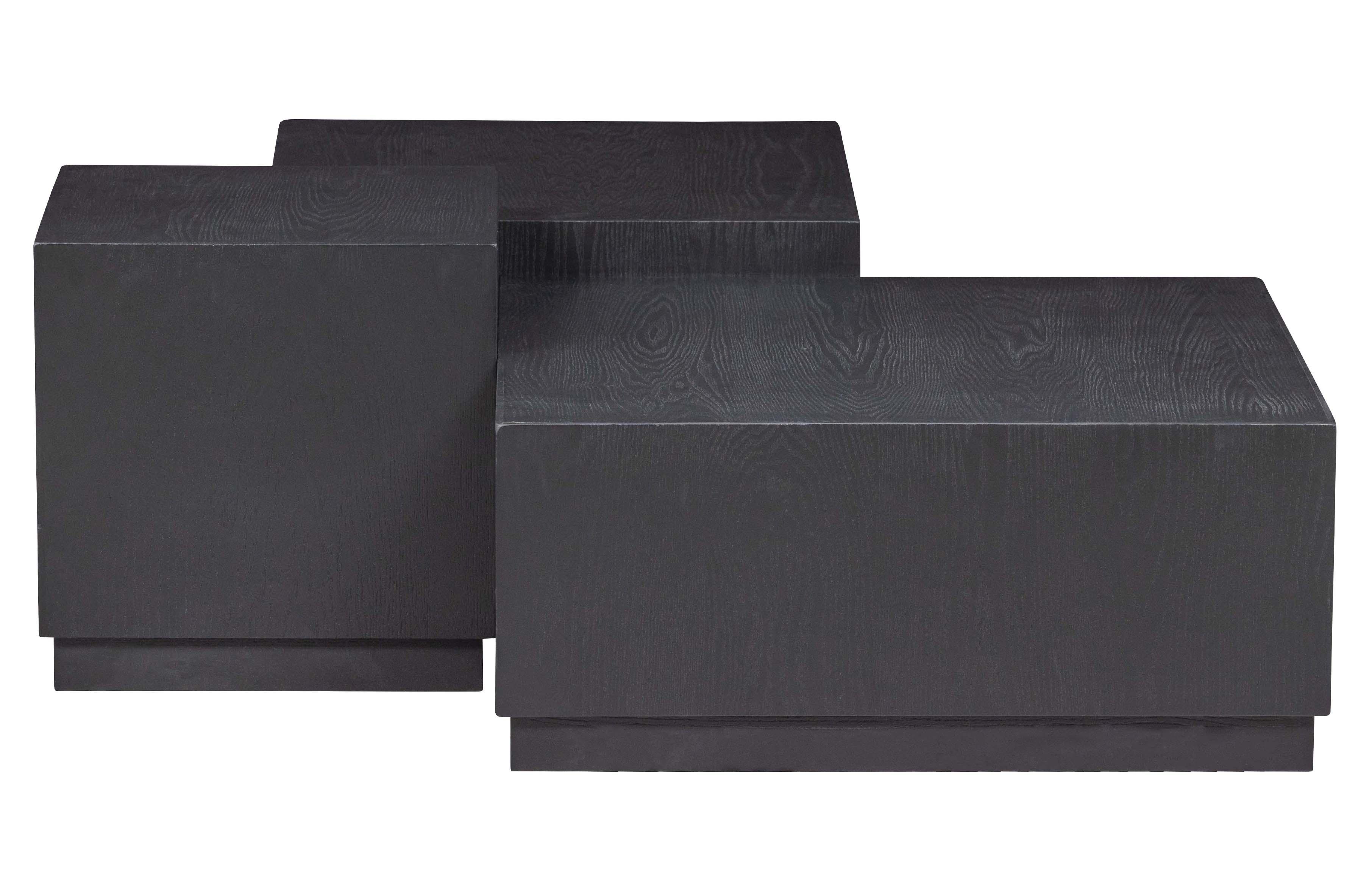 Zestaw stolików kawowych PIM czarne drewno Woood Exclusive Eye on Design