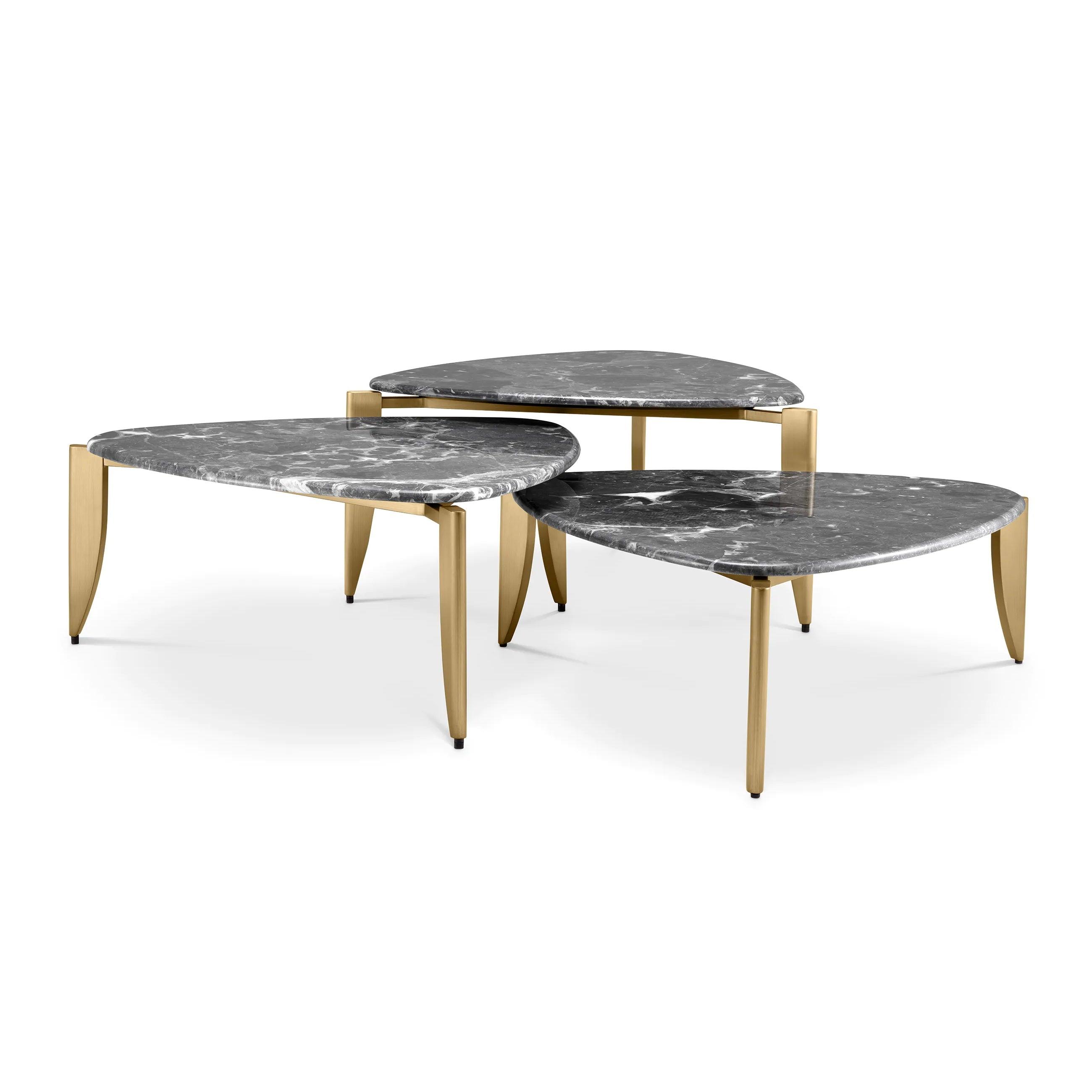 Zestaw stolików kawowych REGIONI szary marmur Eichholtz Eye on Design