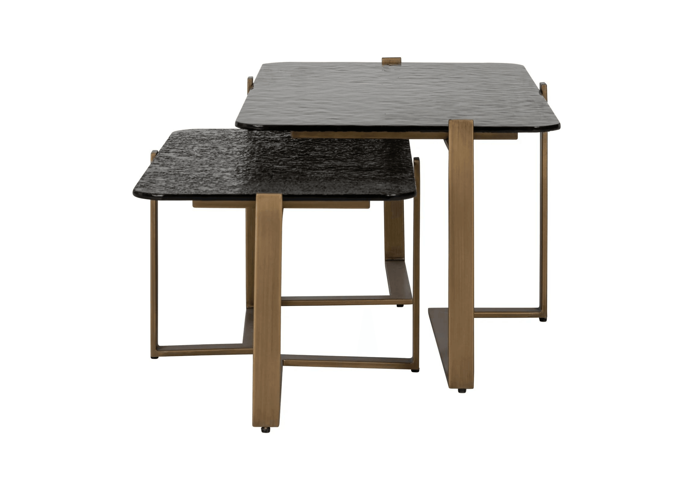 Zestaw stolików kawowych STERLING mosiężny Richmond Interiors Eye on Design