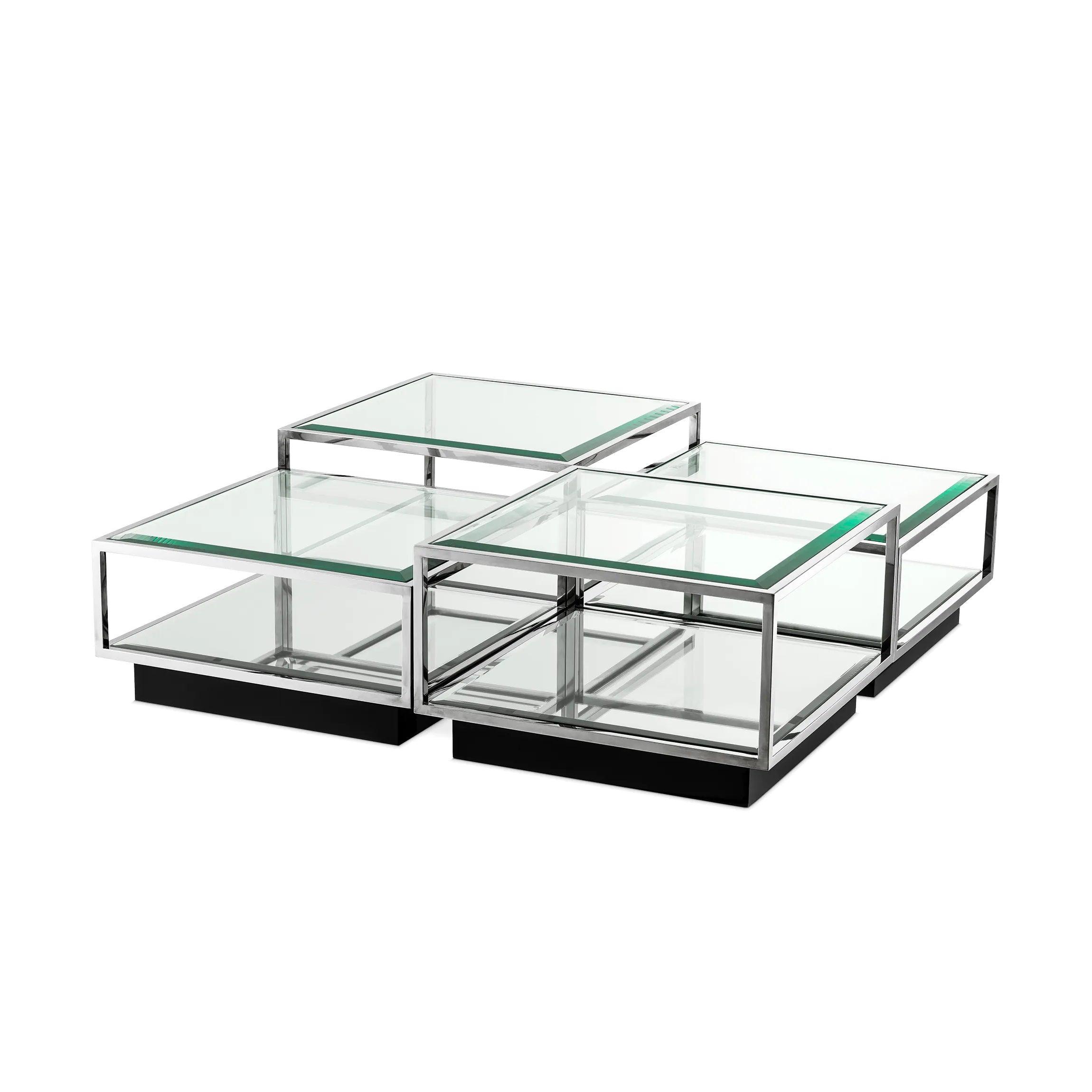 Zestaw stolików kawowych TORTONA srebrny Eichholtz Eye on Design