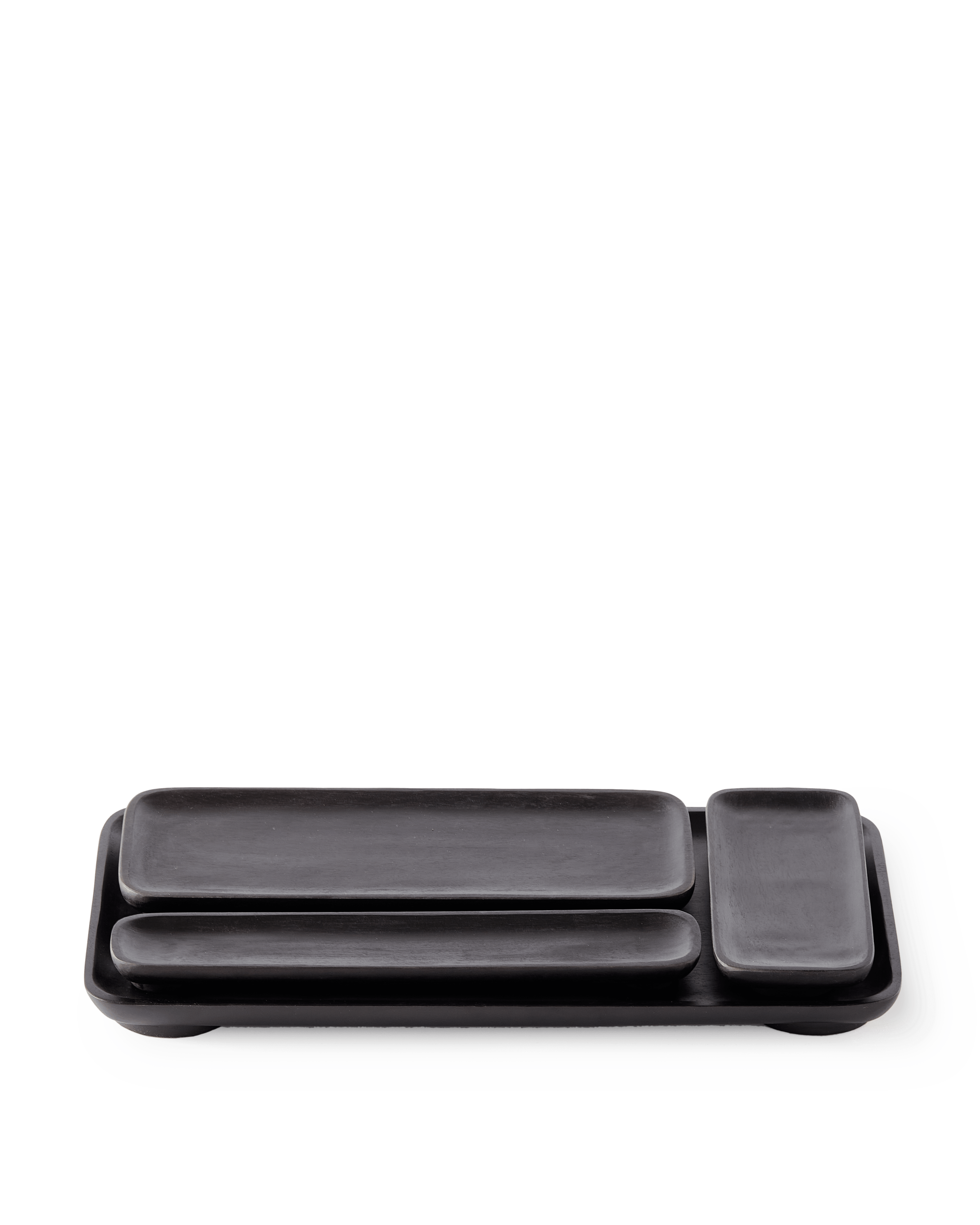 Zestaw tac PLANKI czarny Pols Potten Eye on Design