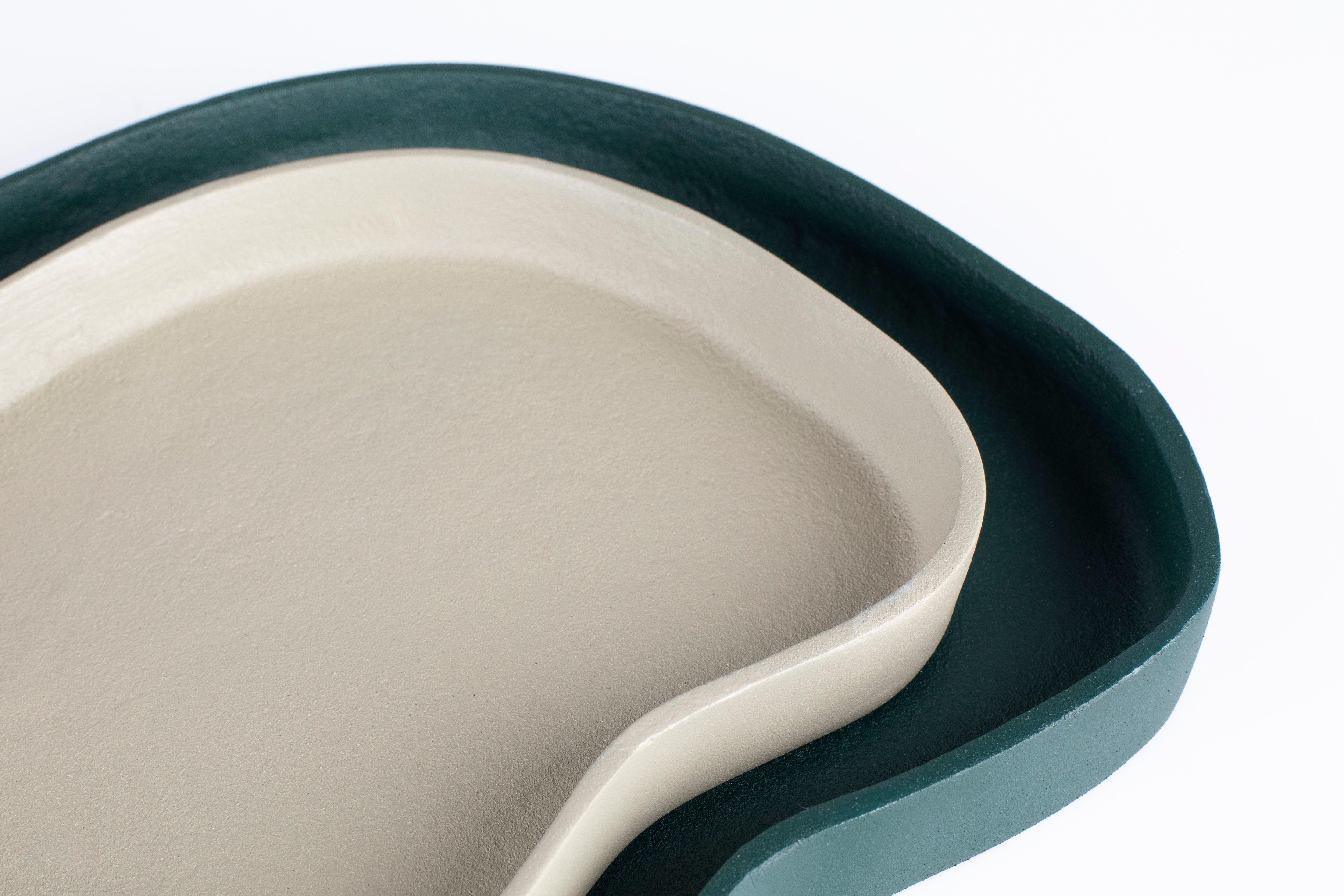 Zestaw tac REVOLT zielono-beżowy Zuiver Eye on Design