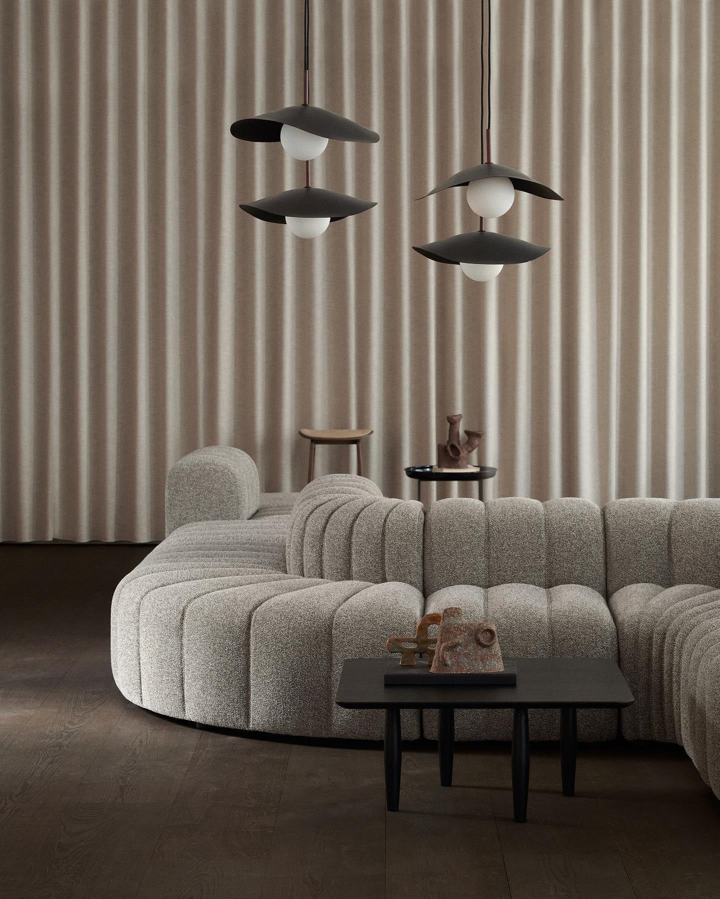 Zestaw wypoczynkowy modułowy STUDIO boucle beżowy NORR11 Eye on Design