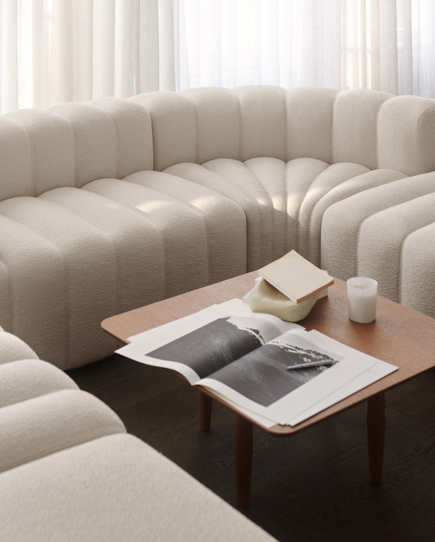 Zestaw wypoczynkowy modułowy STUDIO boucle kremowy NORR11 Eye on Design