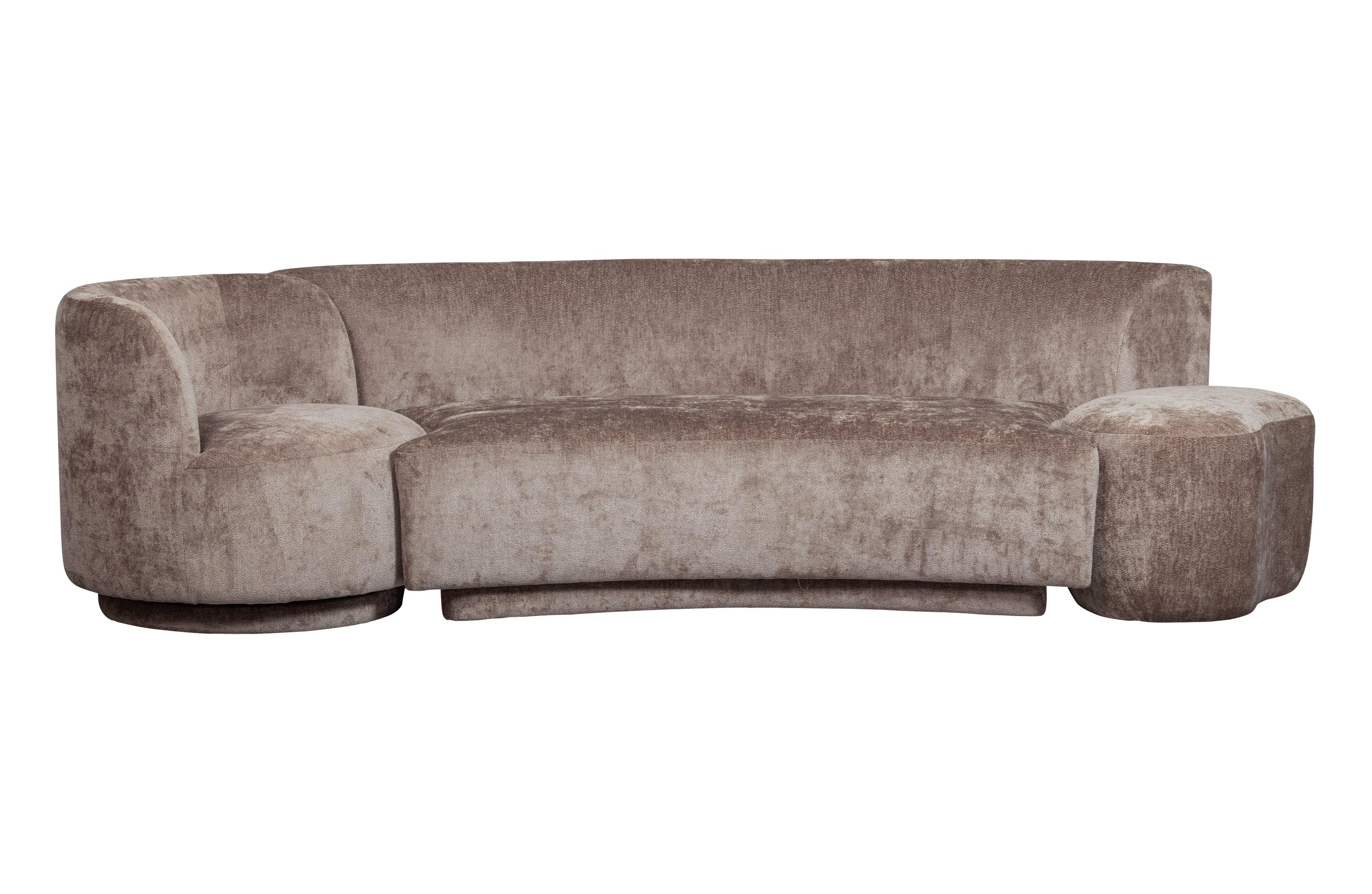 Zestaw wypoczynkowy z fotelem i pufą POPULAR brązowy Be Pure Eye on Design