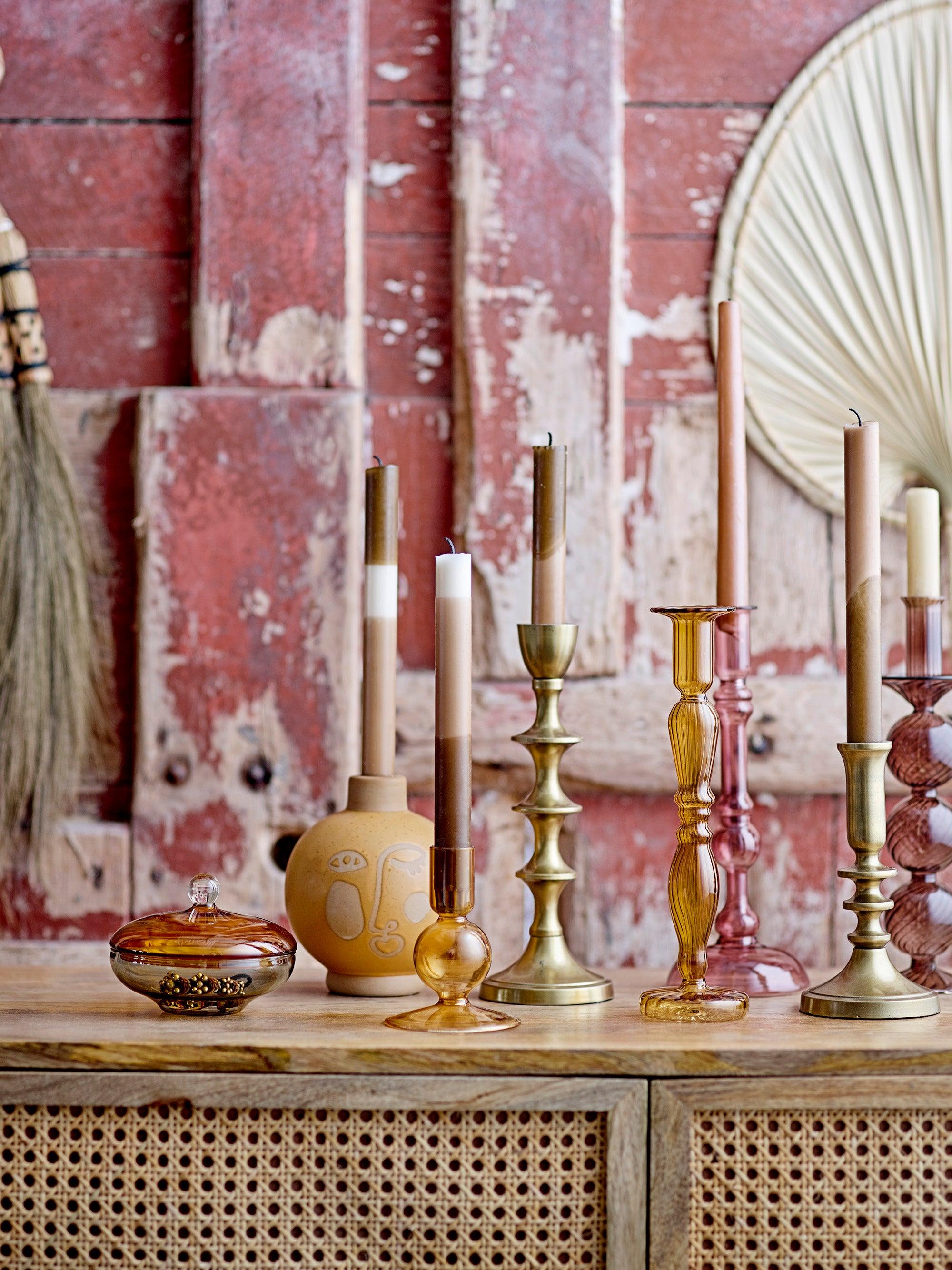 Zestaw złotych świeczników dekoracyjnych Bloomingville Eye on Design