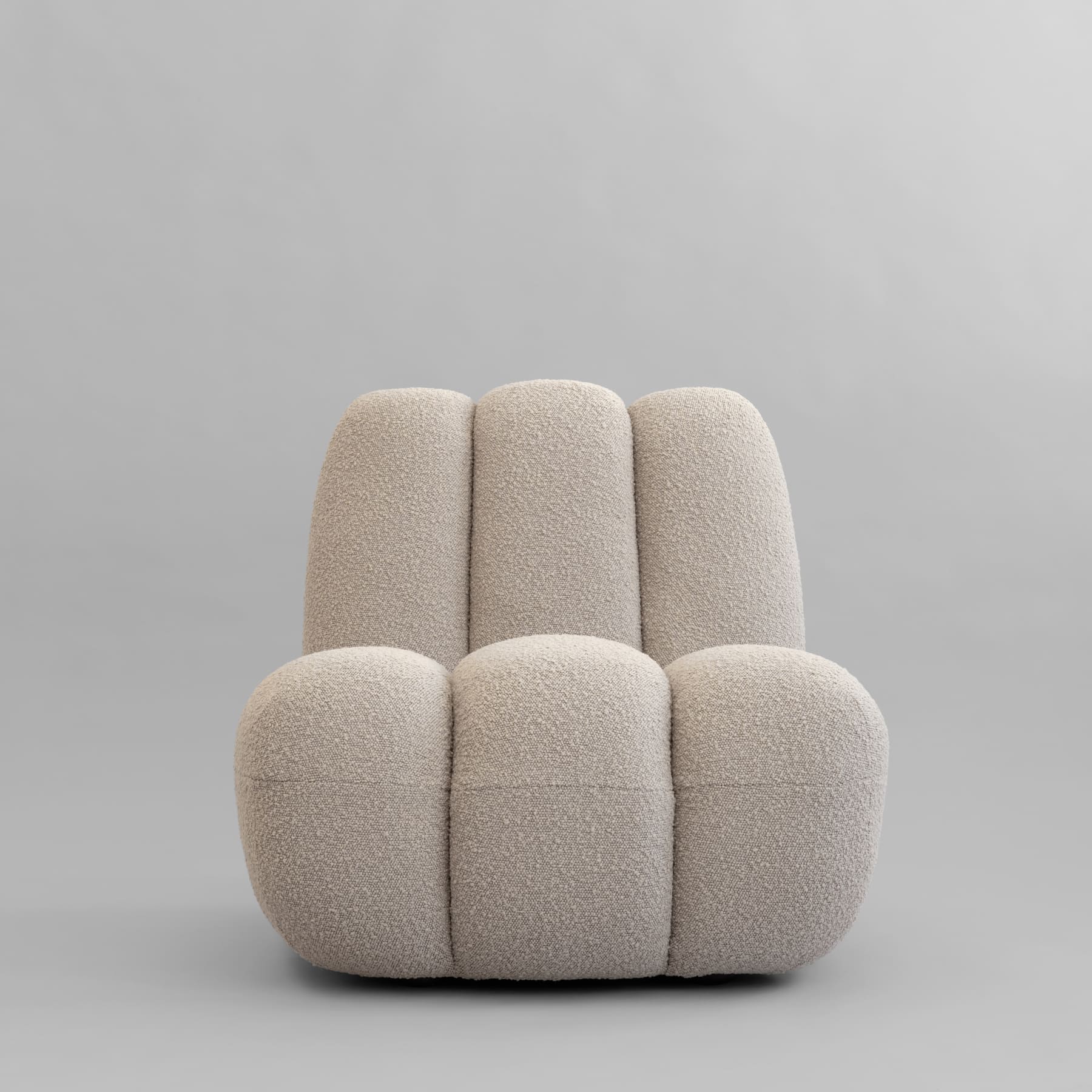Fauteuil TOE beige bouclé