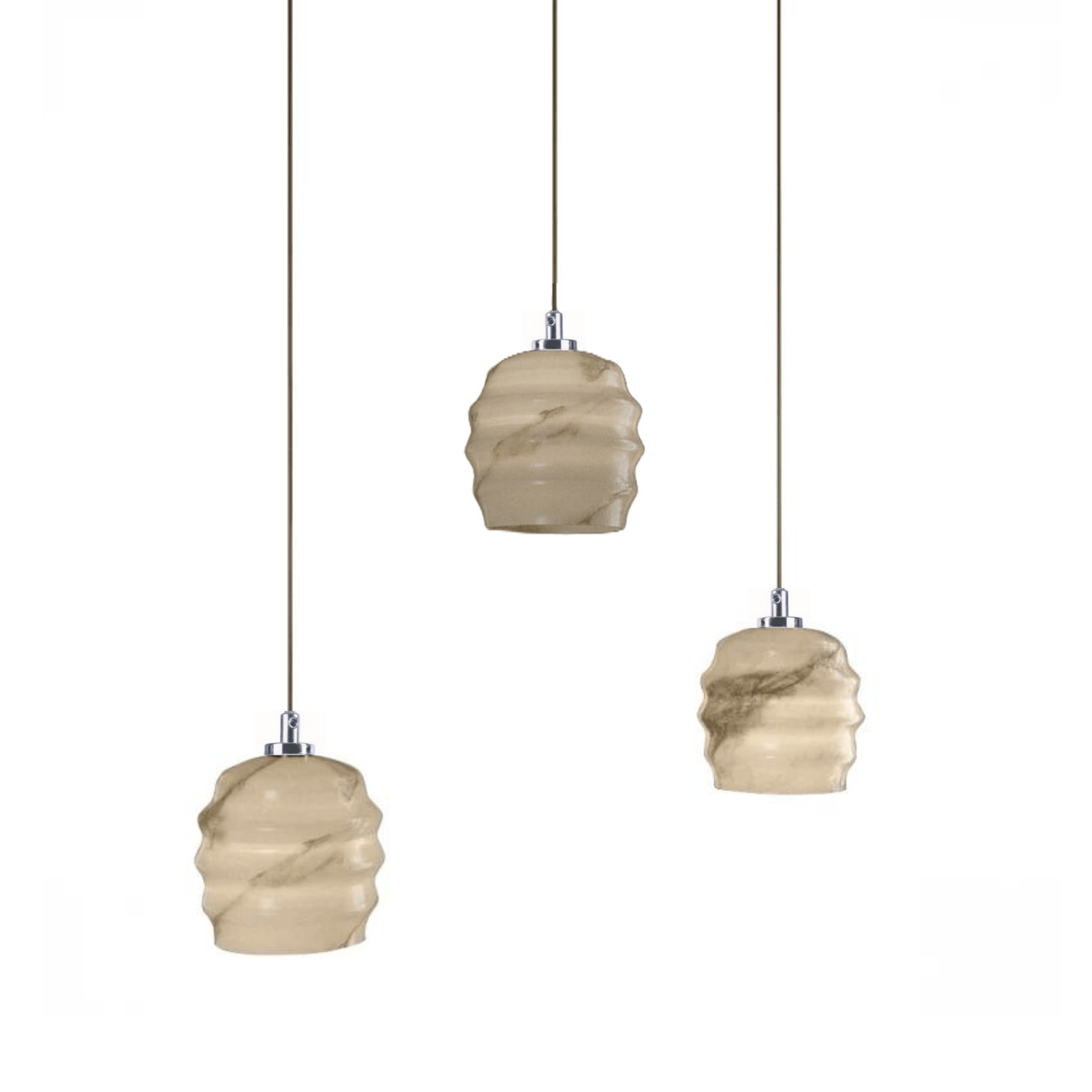 Żyrandol alabastrowy KALLIOPE nikiel – Embassy Interiors