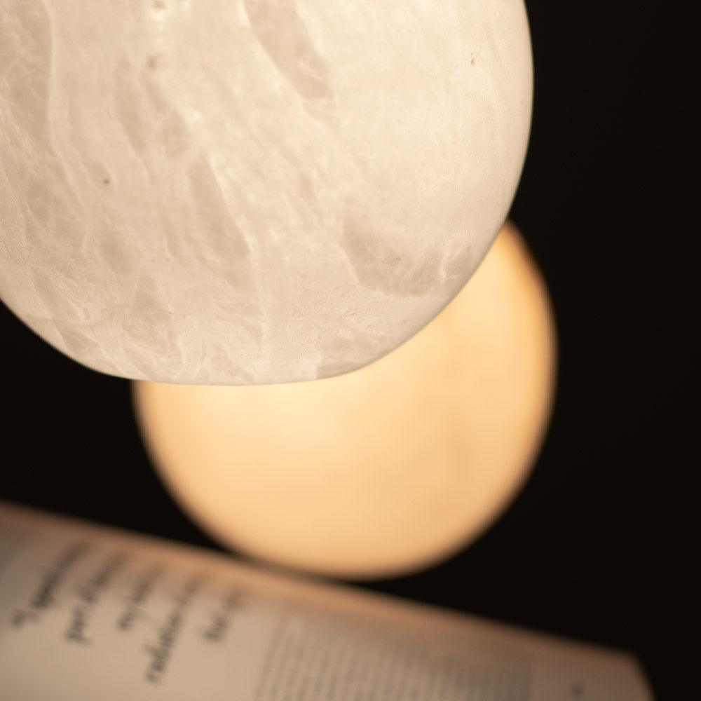 Żyrandol alabastrowy SELENE nikiel Embassy Interiors Eye on Design