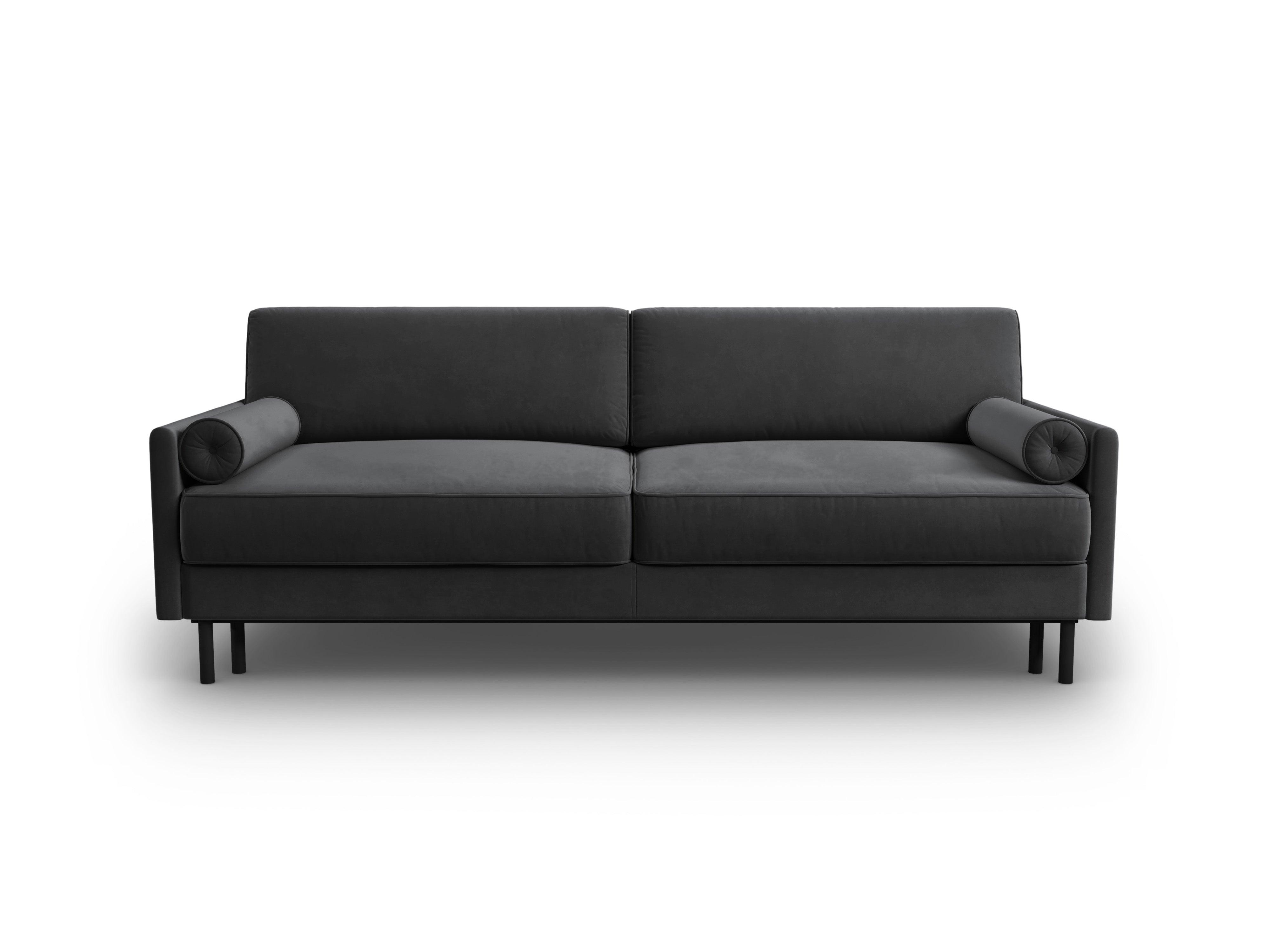Sofa aksamitna z funkcją spania SCOTT ciemnoszary Micadoni Eye on Design