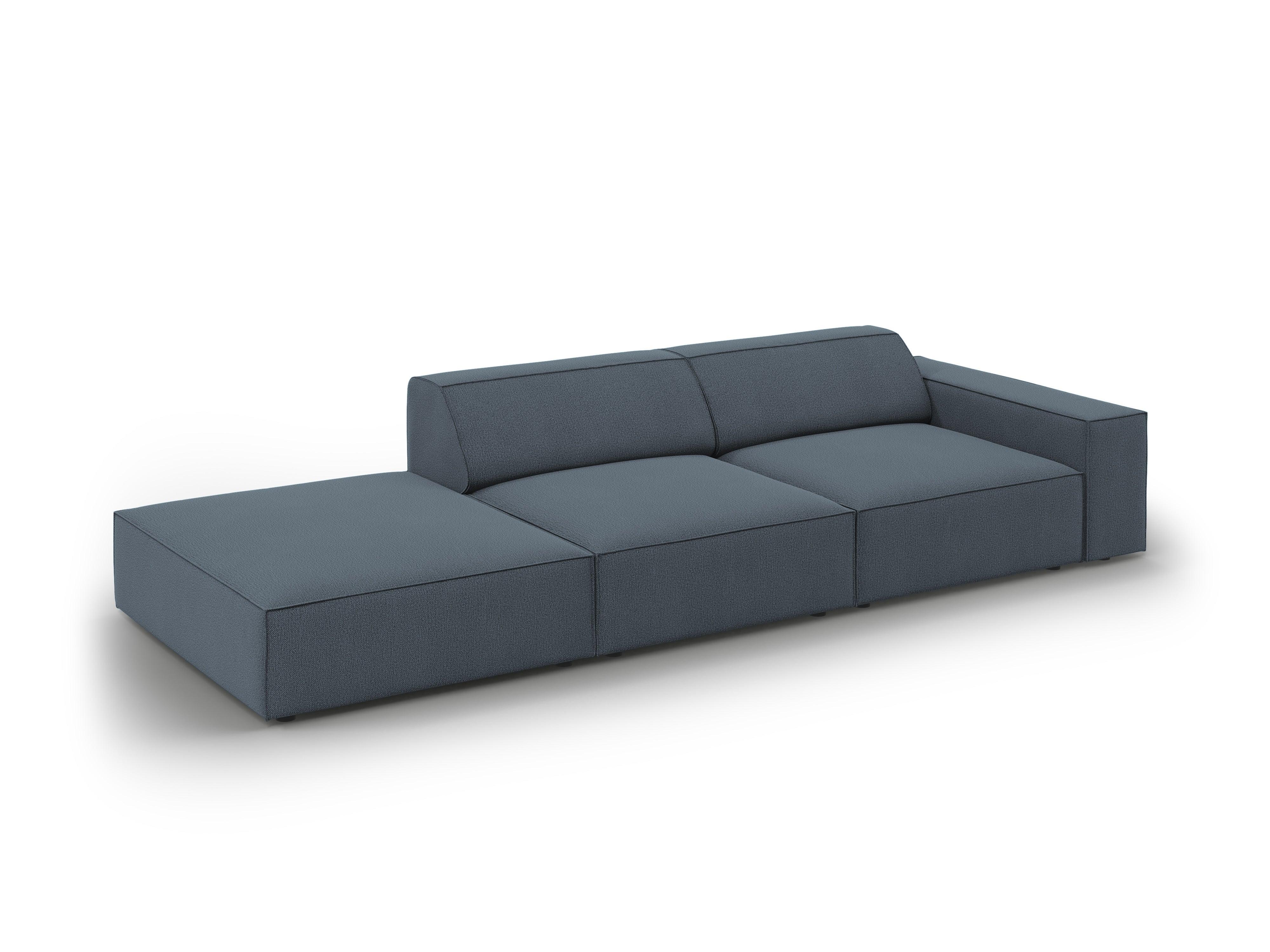 Sofa lewostronna 3-osobowa JODIE niebieski Micadoni Eye on Design