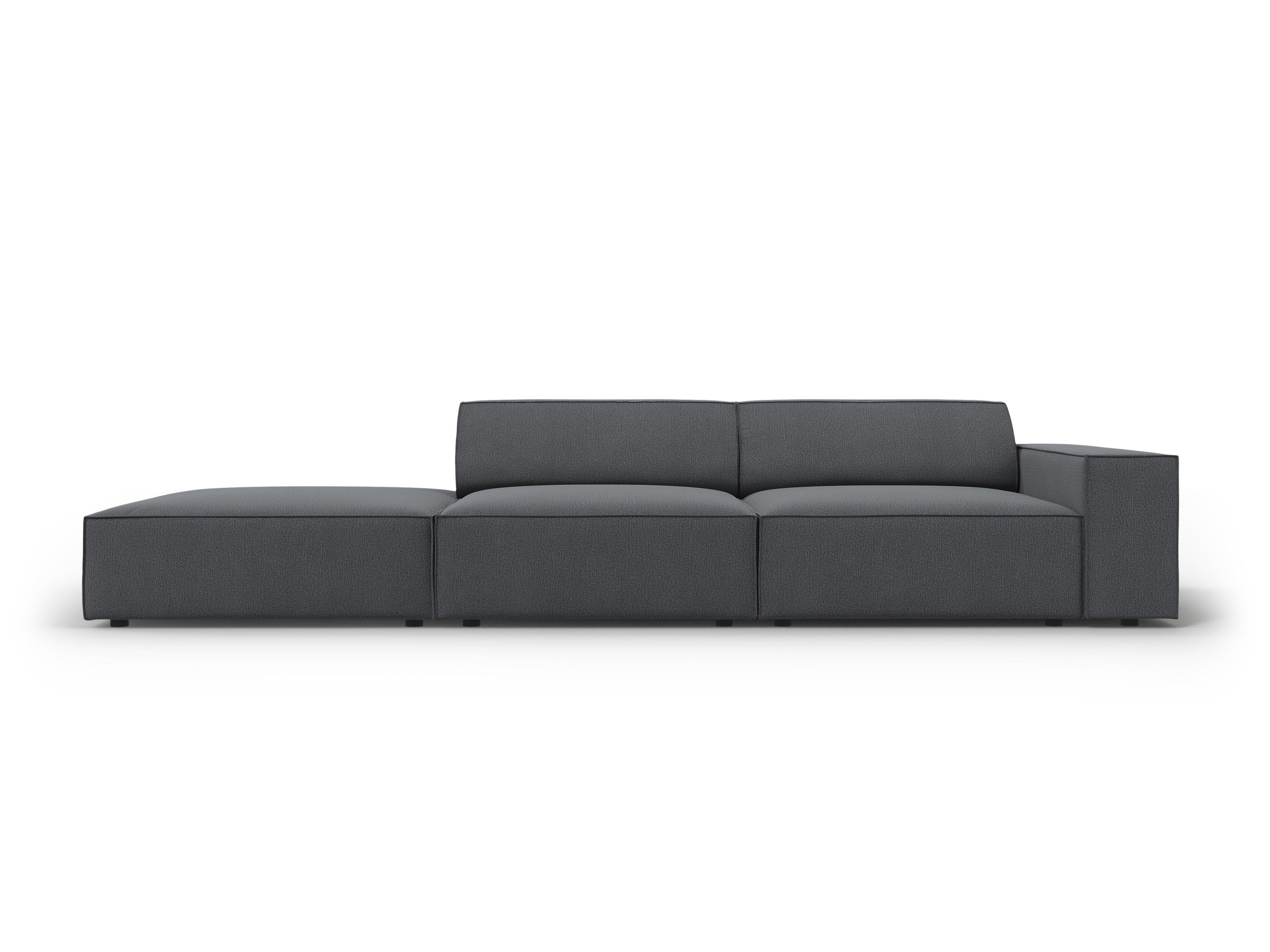 Sofa lewostronna 3-osobowa JODIE ciemnoszary – Micadoni
