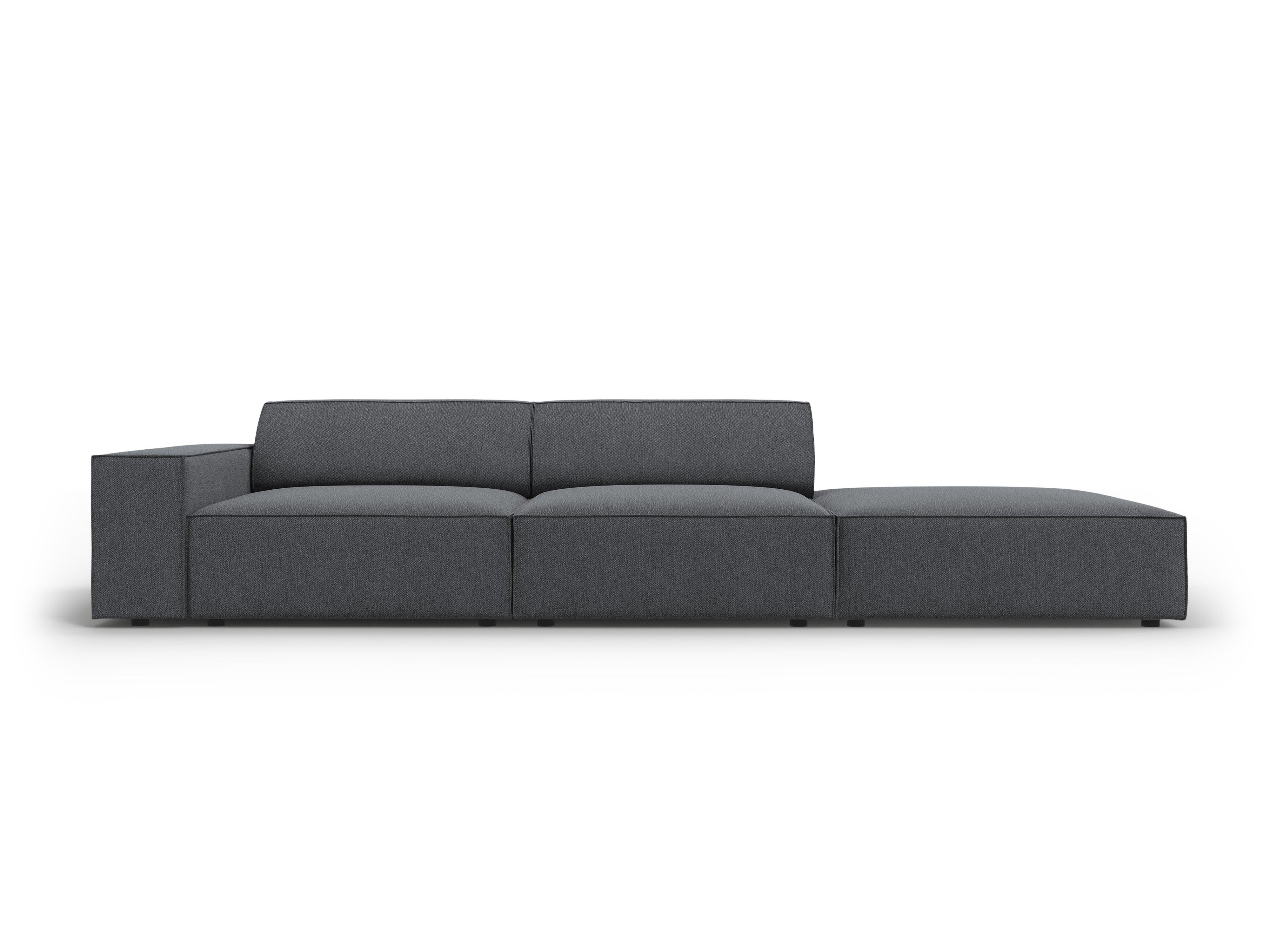 Sofa prawostronna 3-osobowa JODIE ciemnoszary – Micadoni