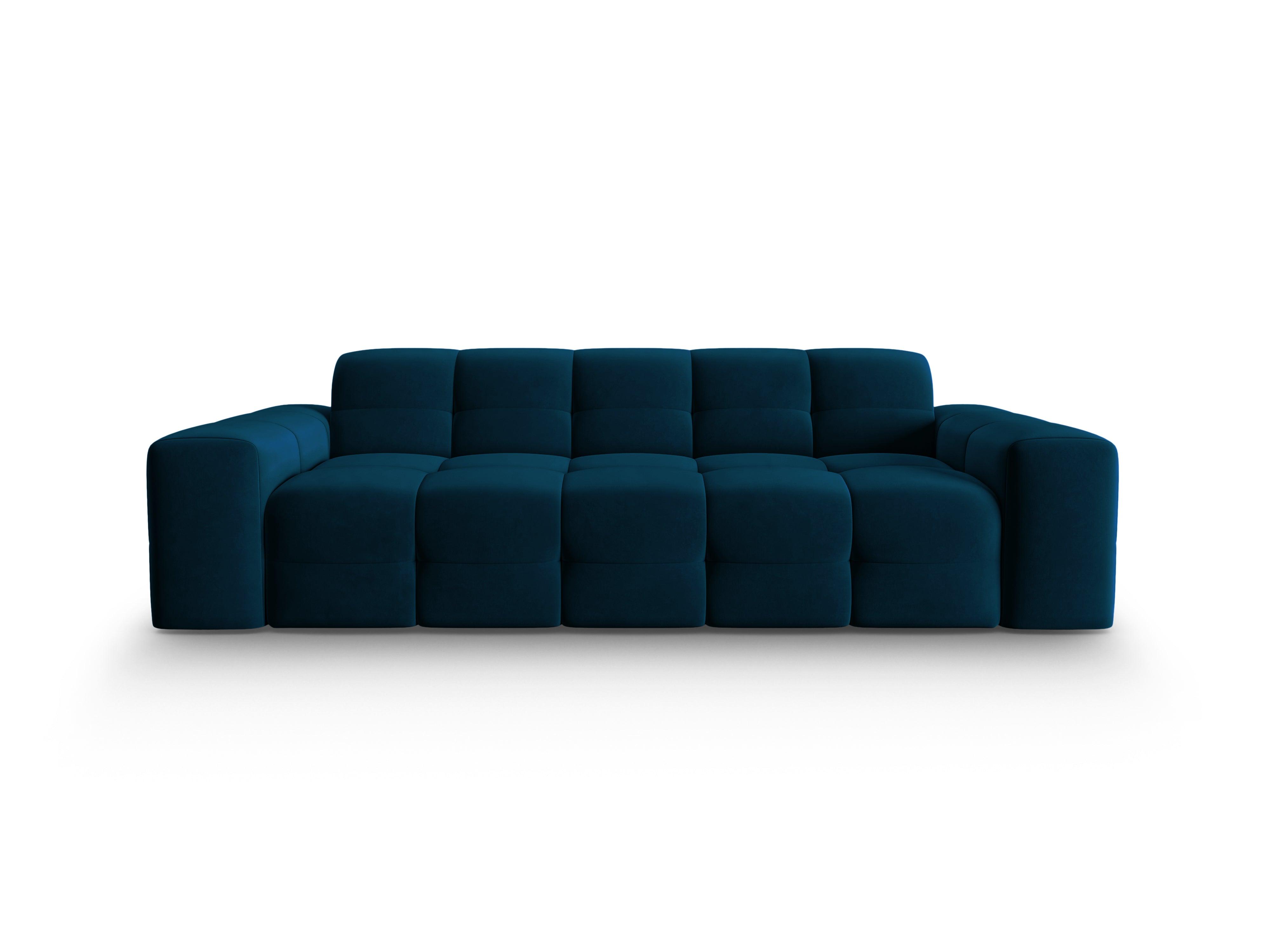 Sofa aksamitna 3-osobowa KENDAL granatowy Micadoni Eye on Design
