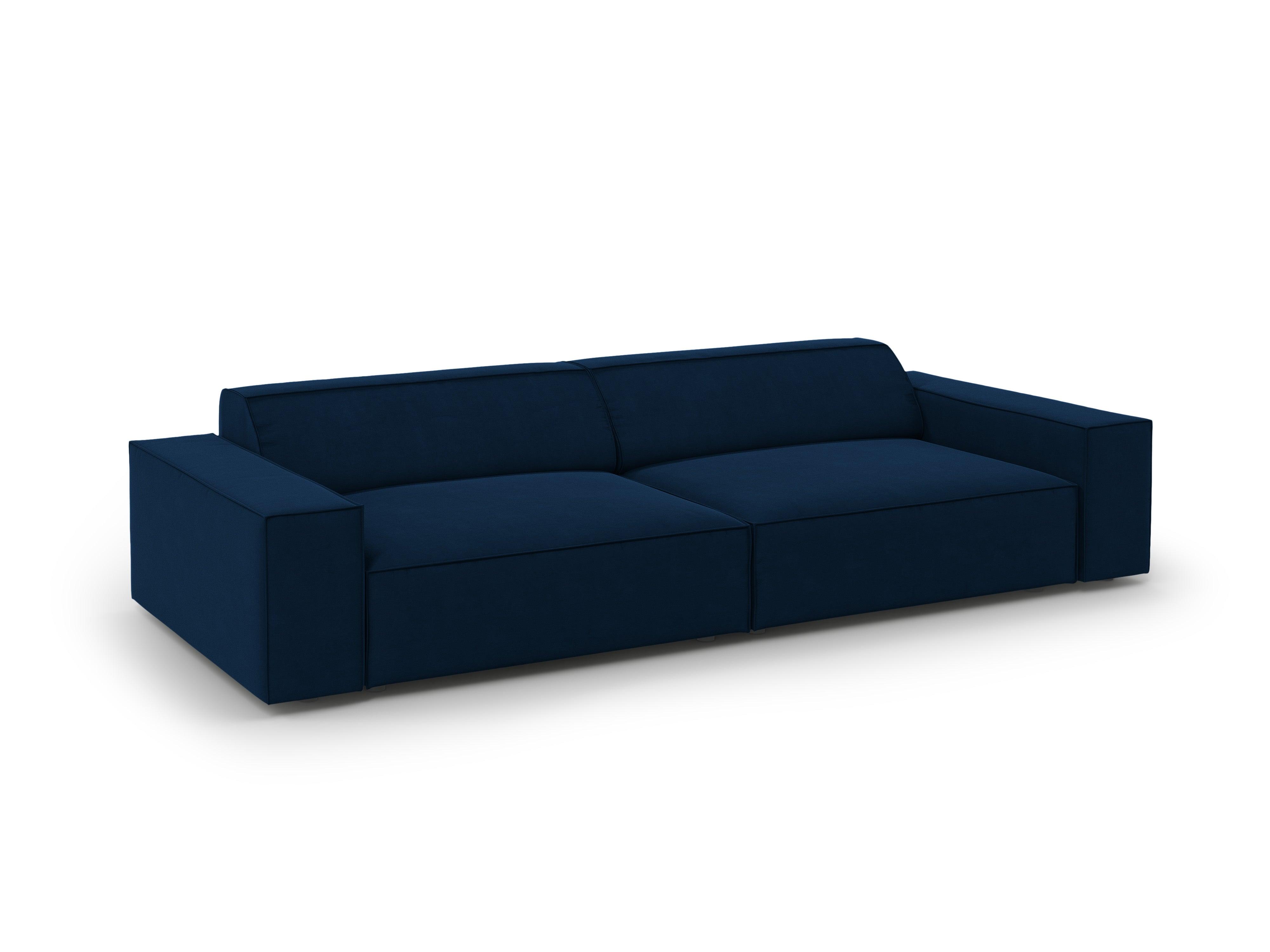 Sofa aksamitna 3-osobowa JODIE granat królewski Micadoni Eye on Design