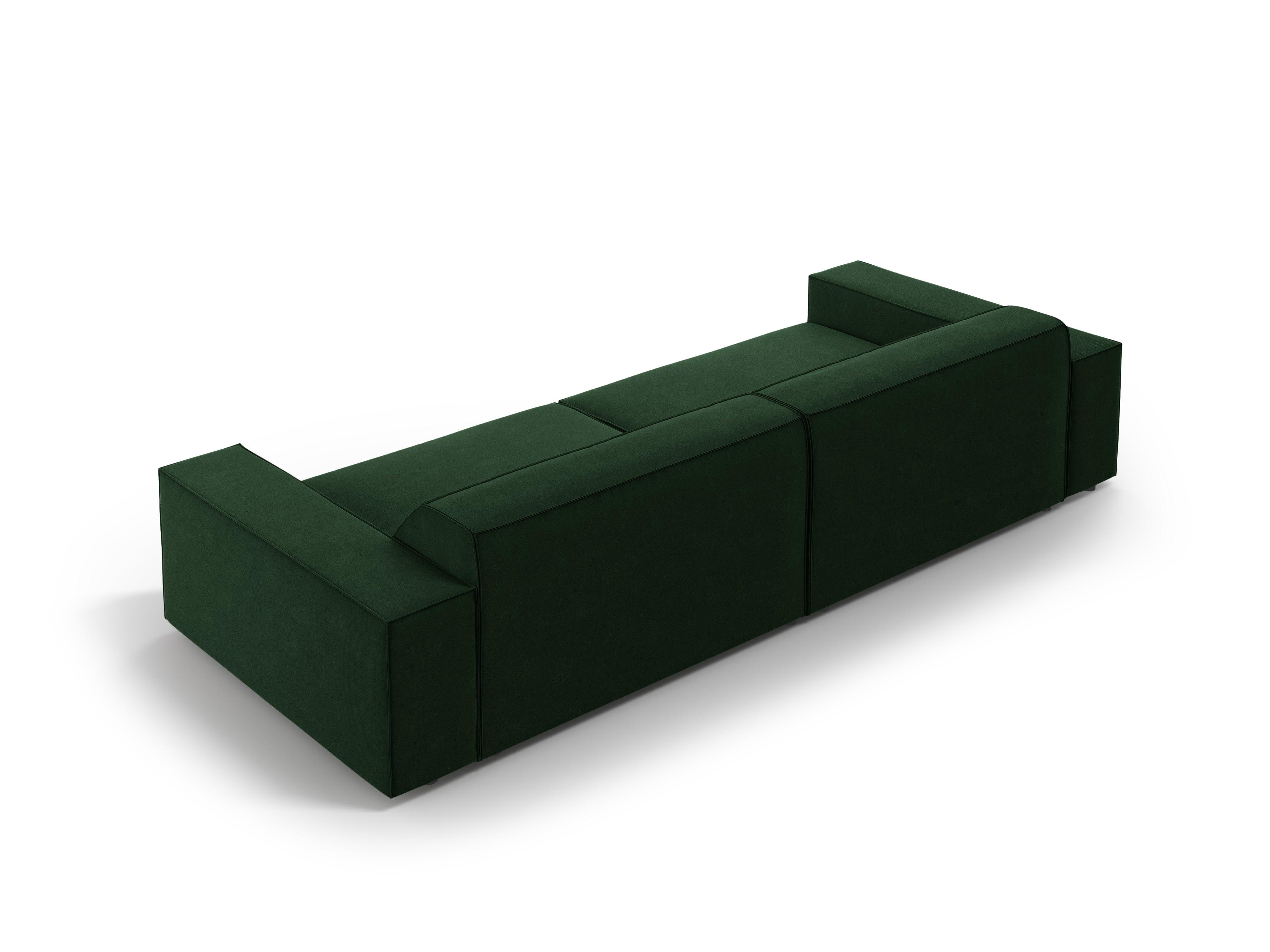 Sofa aksamitna 4-osobowa JODIE butelkowa zieleń Micadoni Eye on Design
