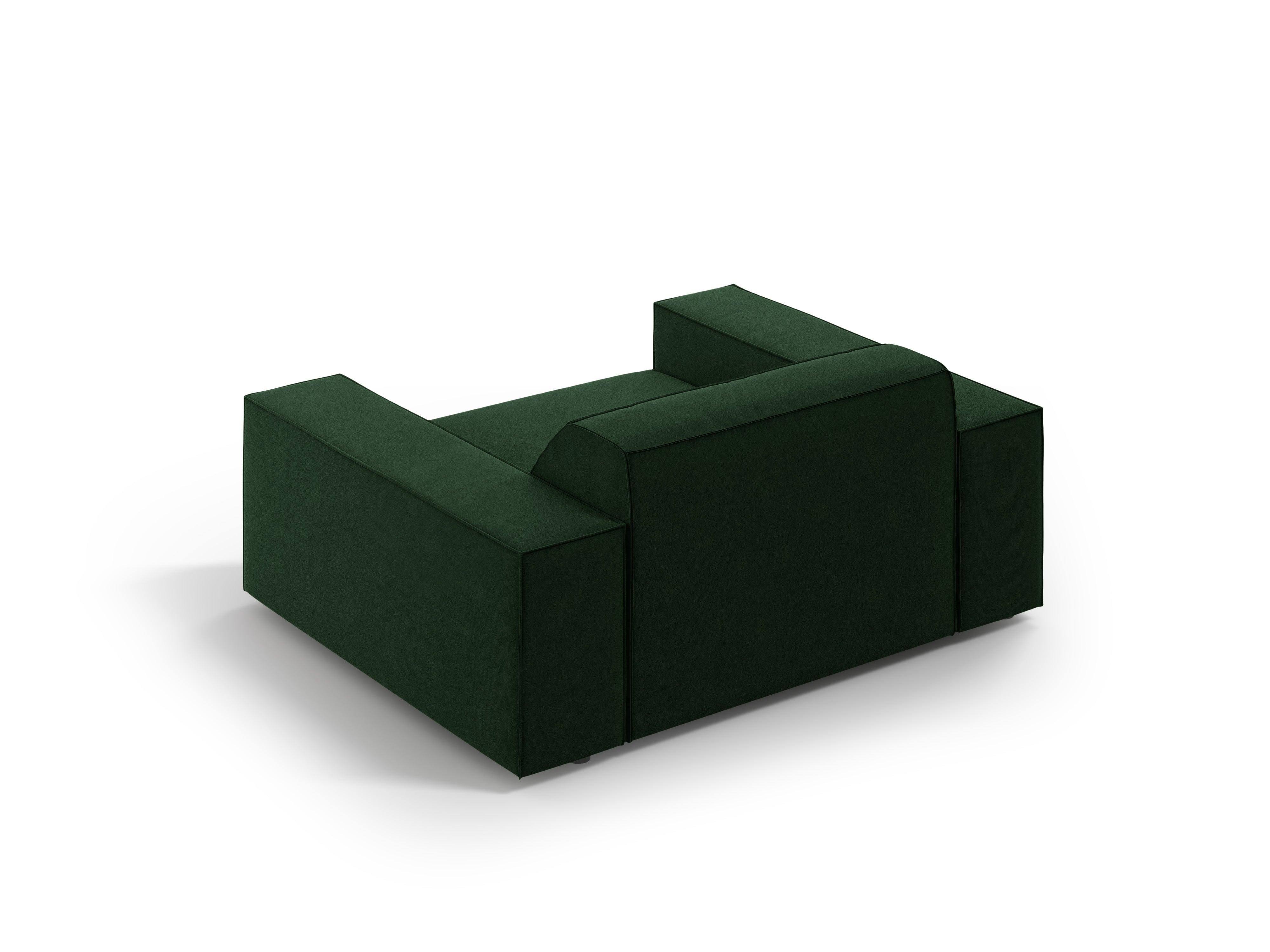 Fotel aksamitny JODIE butelkowa zieleń Micadoni Eye on Design