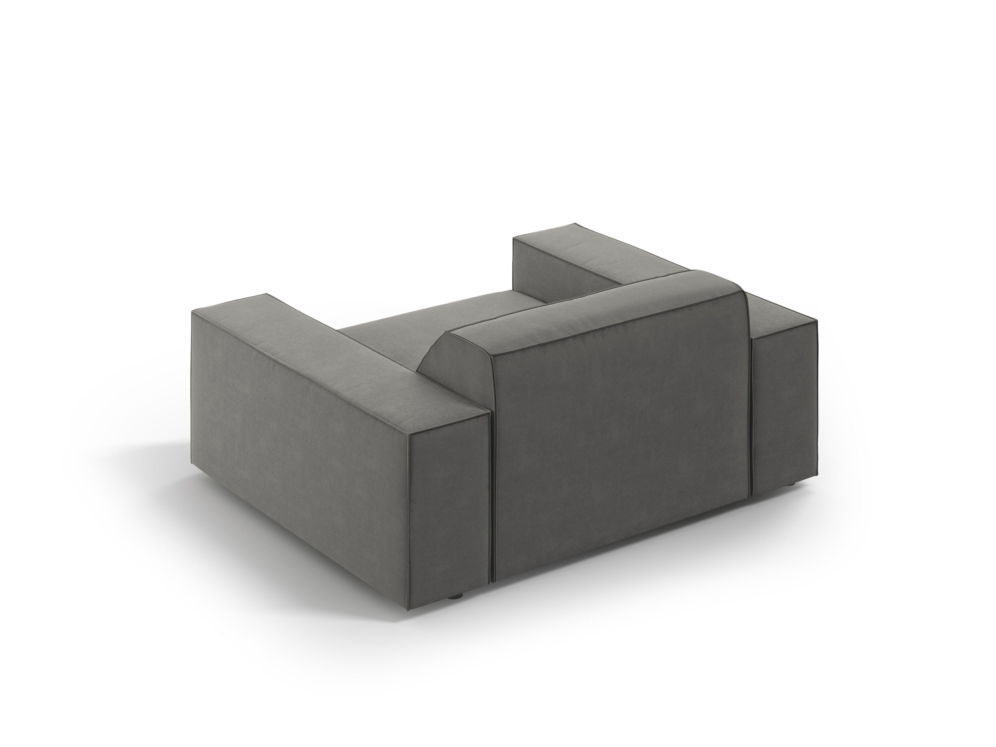 Fotel aksamitny JODIE jasnoszary Micadoni Eye on Design