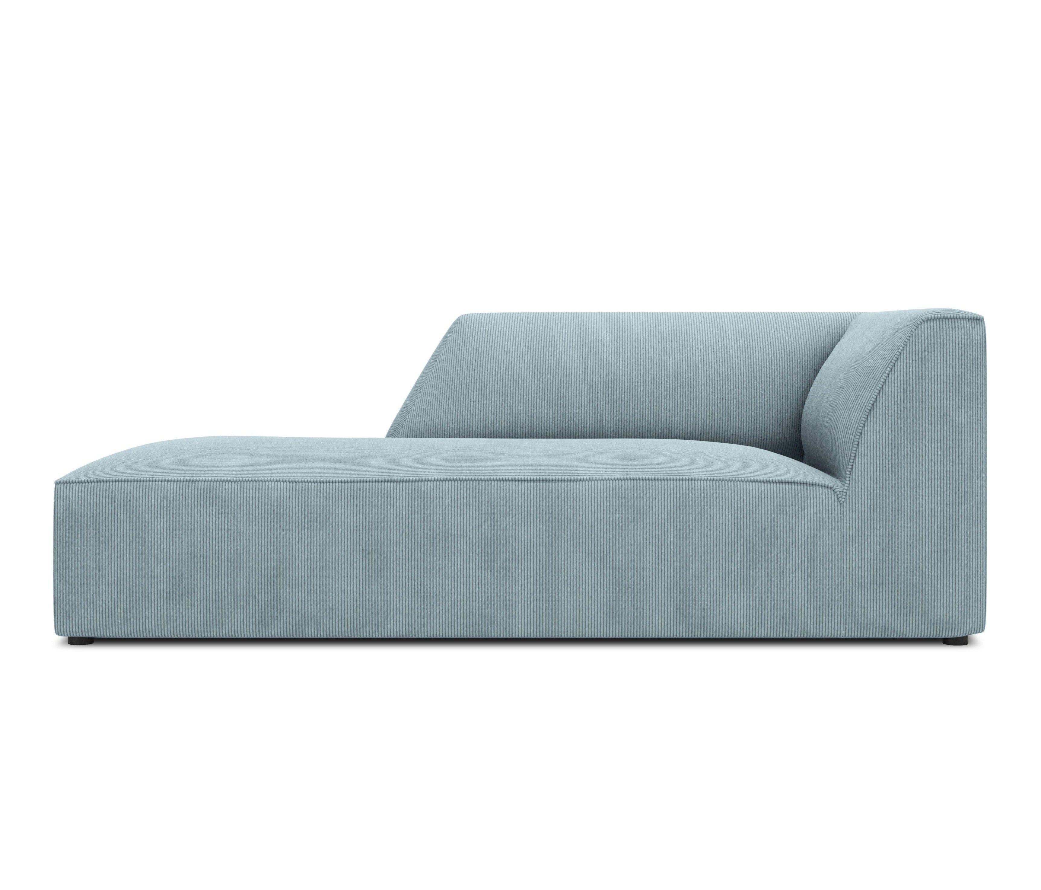 Szezlong sztruksowy lewostronny RUBY jasnoniebieski Micadoni Eye on Design
