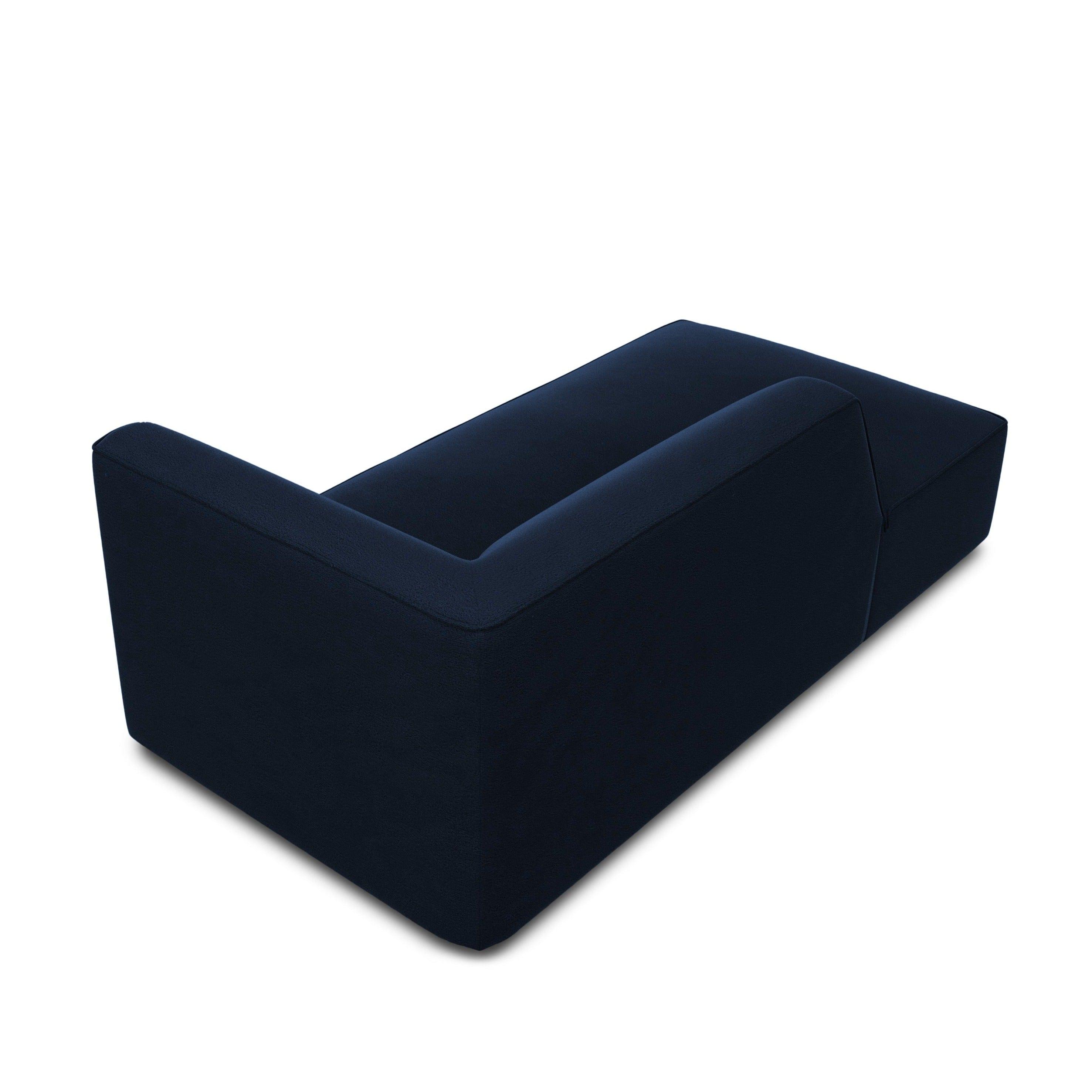 Szezlong aksamitny lewostronny RUBY granat królewski Micadoni Eye on Design