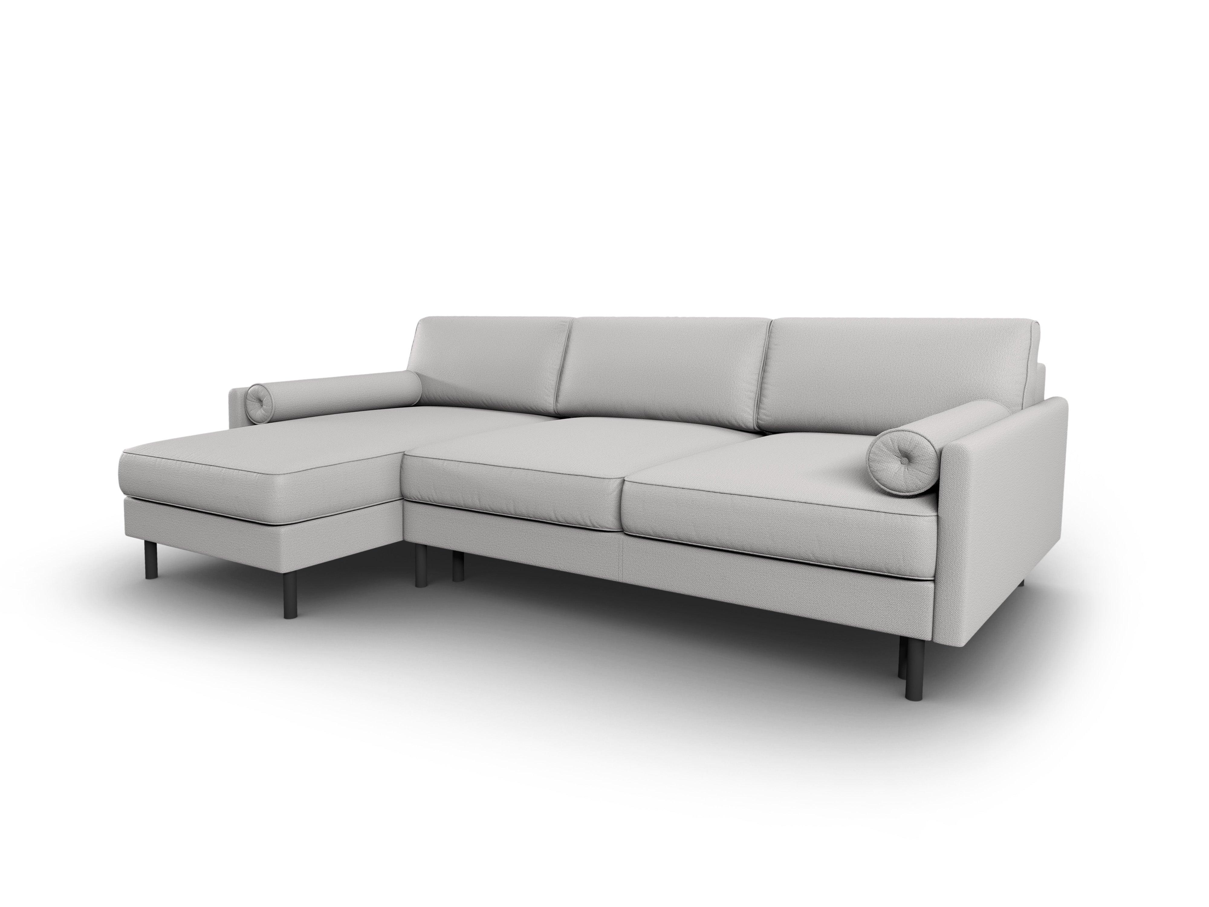 Narożnik lewostronny z funkcją spania SCOTT jasnoszary Micadoni Eye on Design