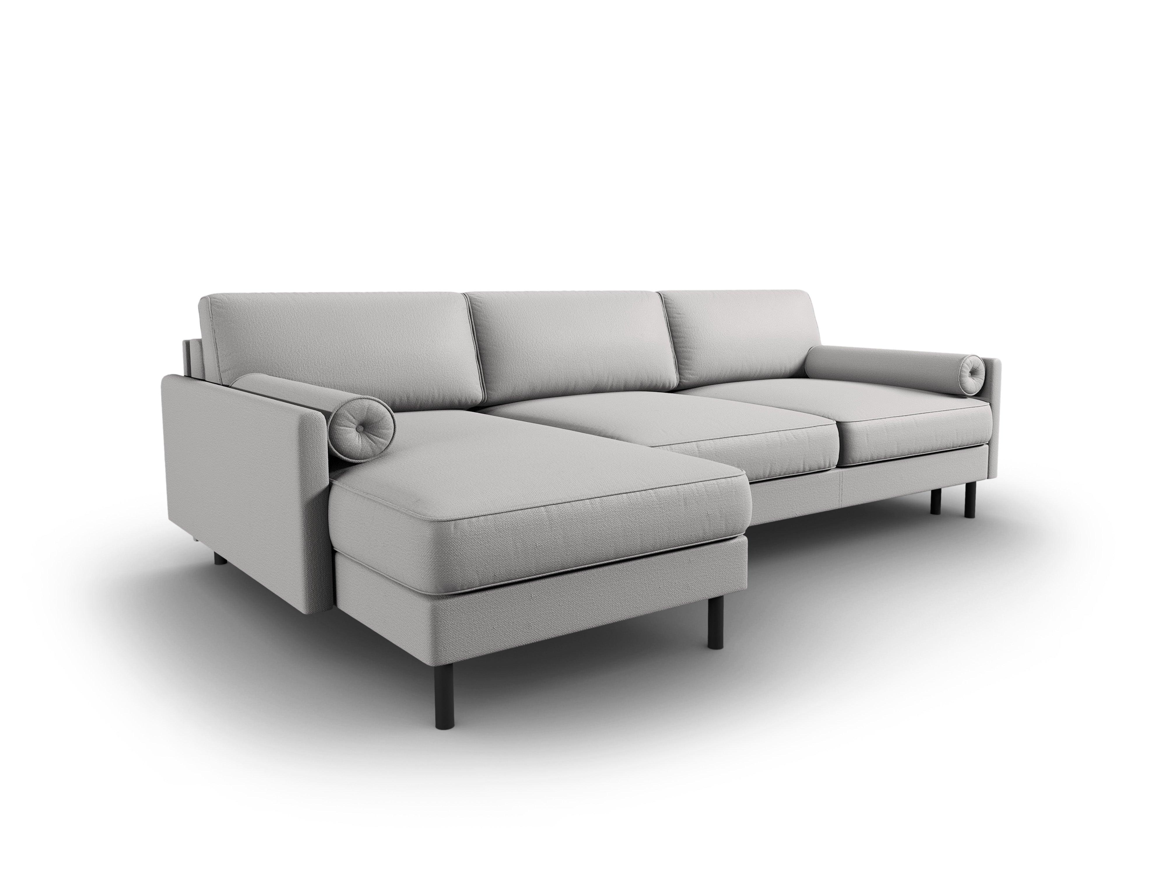 Narożnik lewostronny z funkcją spania SCOTT jasnoszary Micadoni Eye on Design