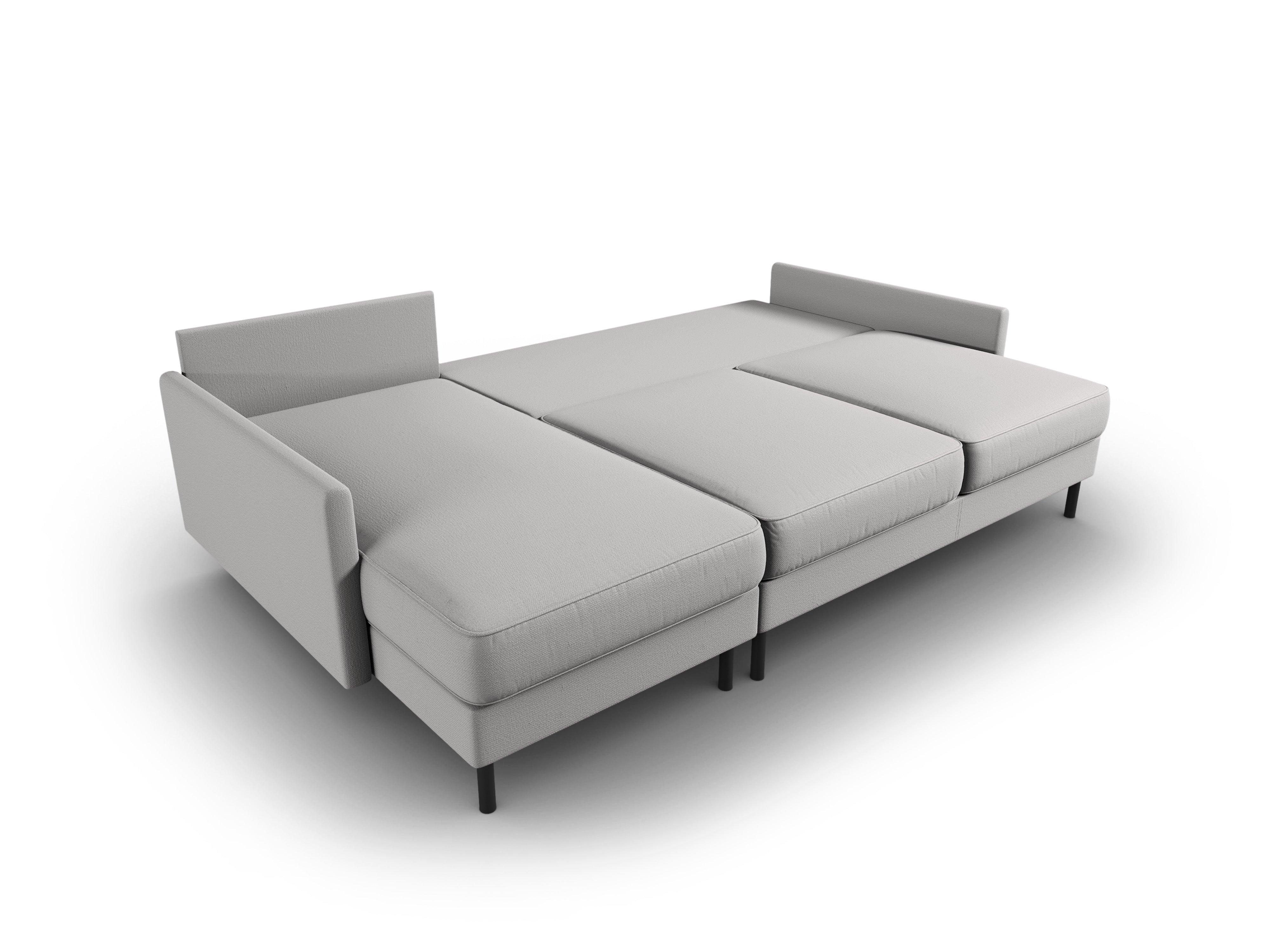 Narożnik lewostronny z funkcją spania SCOTT jasnoszary Micadoni Eye on Design