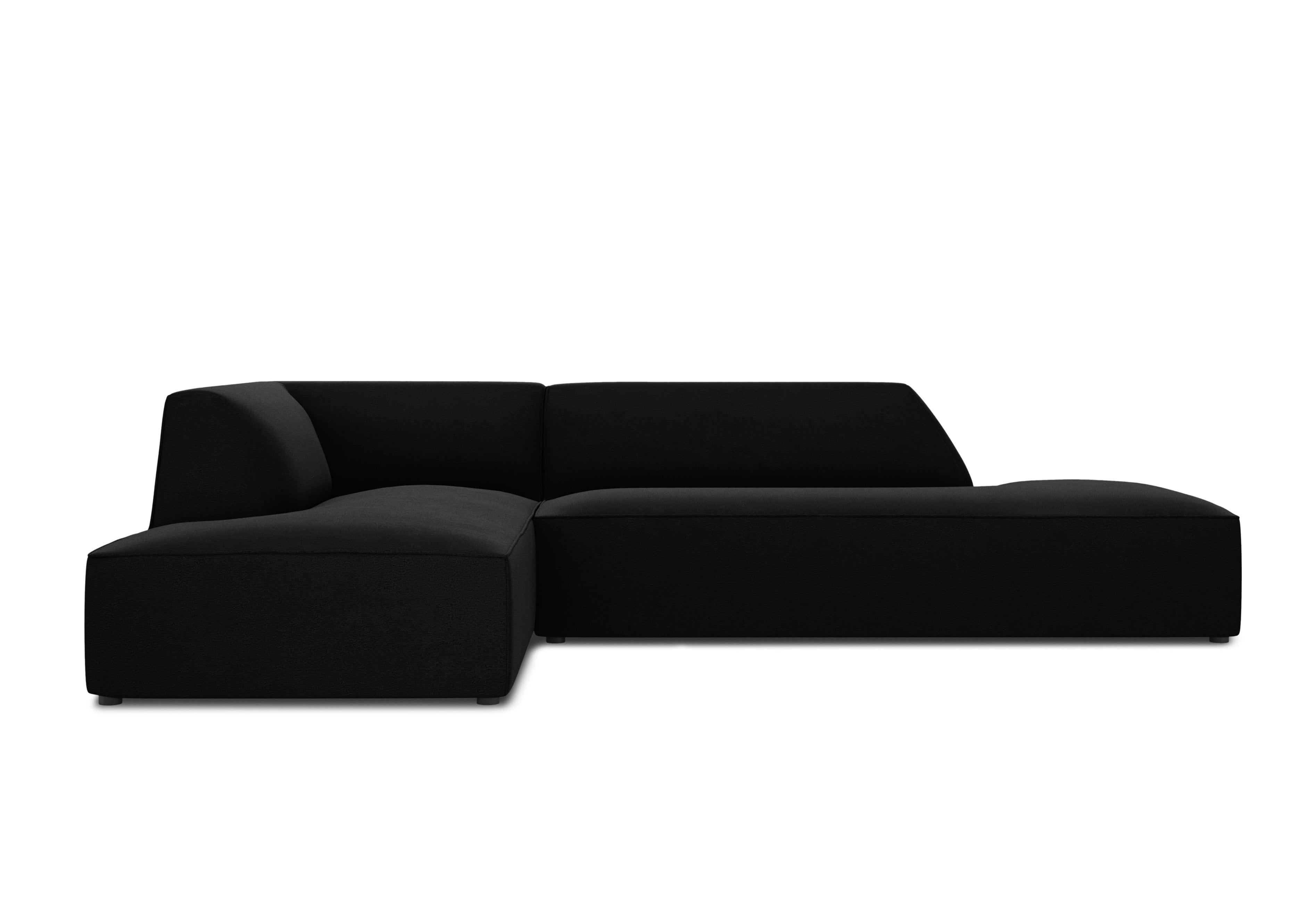 Sofa narożna aksamitna lewostronna RUBY czarny Micadoni Eye on Design